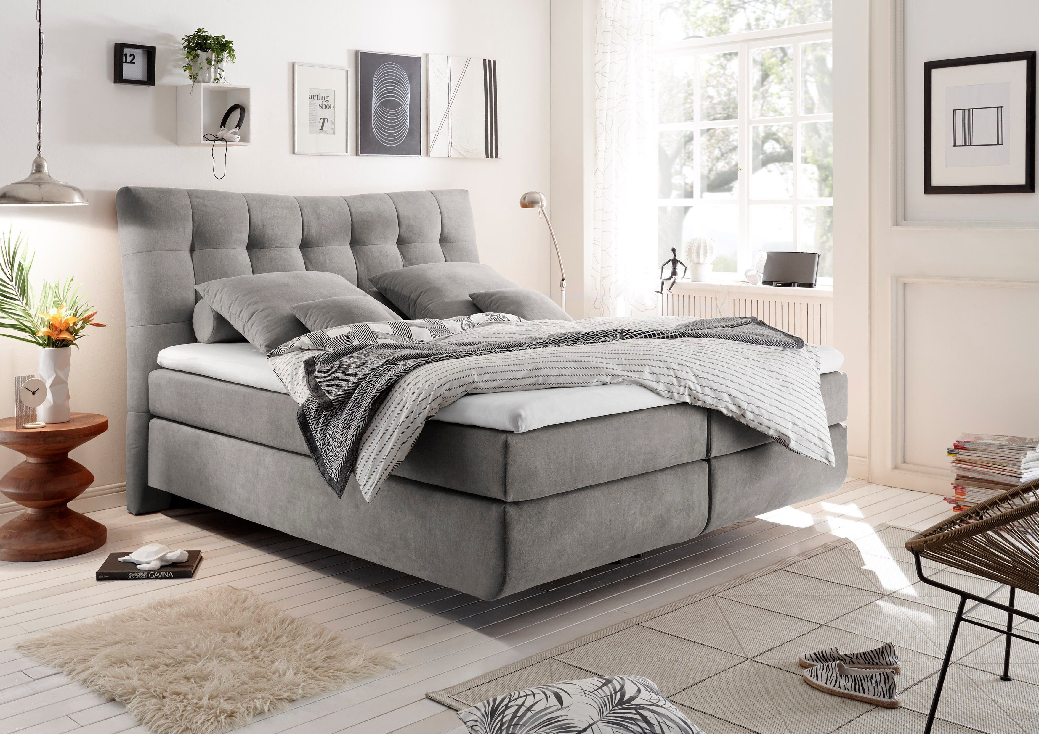 Boxspringbett »Malibu«, inkl. Topper, gepolstertes ...