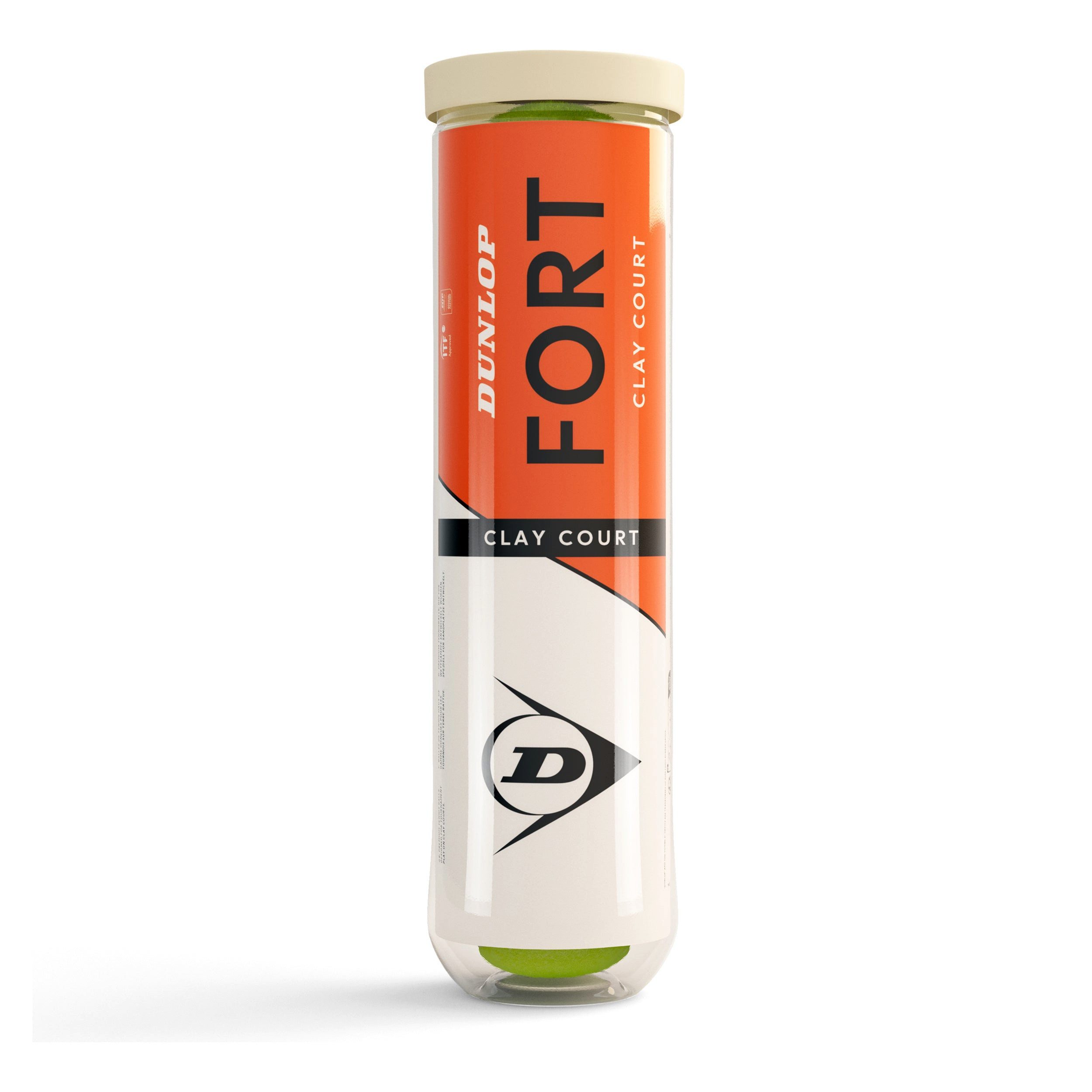 Dunlop Tennisball Fort Clay Court - 4 Tennisbälle - Innendruckball - (4er Dose)