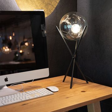 s.luce Tischleuchte Glas-Tischlampe Sphere 20cm Gold/Klar