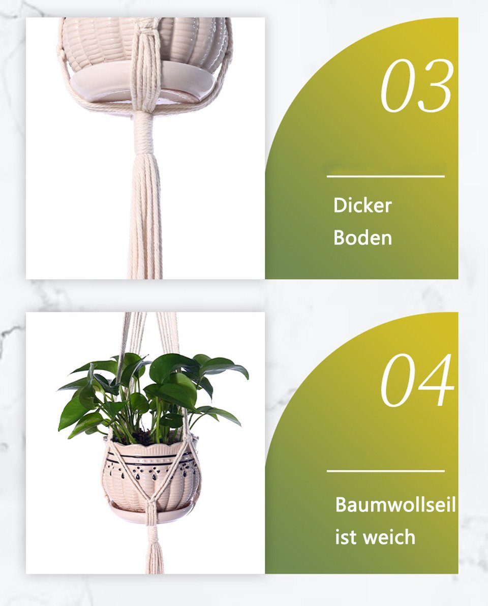 und mit Blumenampel Designs Boho St), Handgefertigte Hänger, in Haken verschiedenen Blumenampel Blumentopf Coonoor Hanging (3