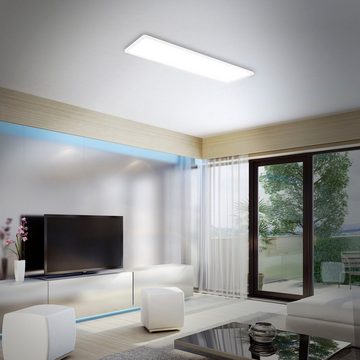 Briloner Leuchten LED Panel 7402416 SLIM, LED fest integriert, Neutralweiß, Deckenlampe, 58x20x3cm, Weiß, 22W, Wohnzimmer, Schlafzimmer, Küche