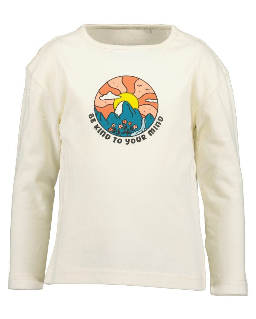 Blue Seven Langarmshirt Blue Seven Mädchen Langarmshirt be kind off-white (1-tlg)
