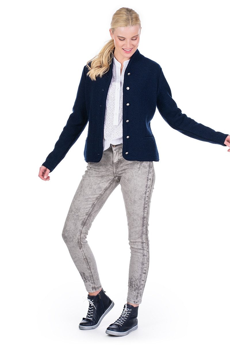 Hammerschmid Trachtenjanker Walkjacke Damen - VELDEN - marine