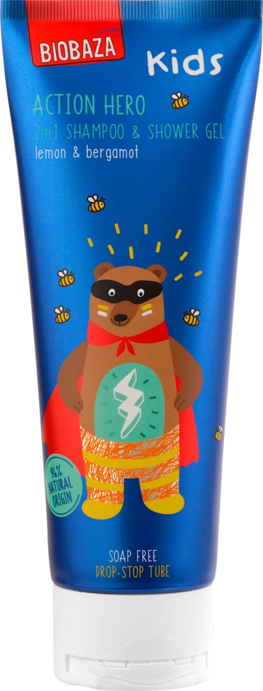 Biobaza Duschgel 2-in-1 Body & Hair Action Hero Sanftes Duschgel & Shampoo