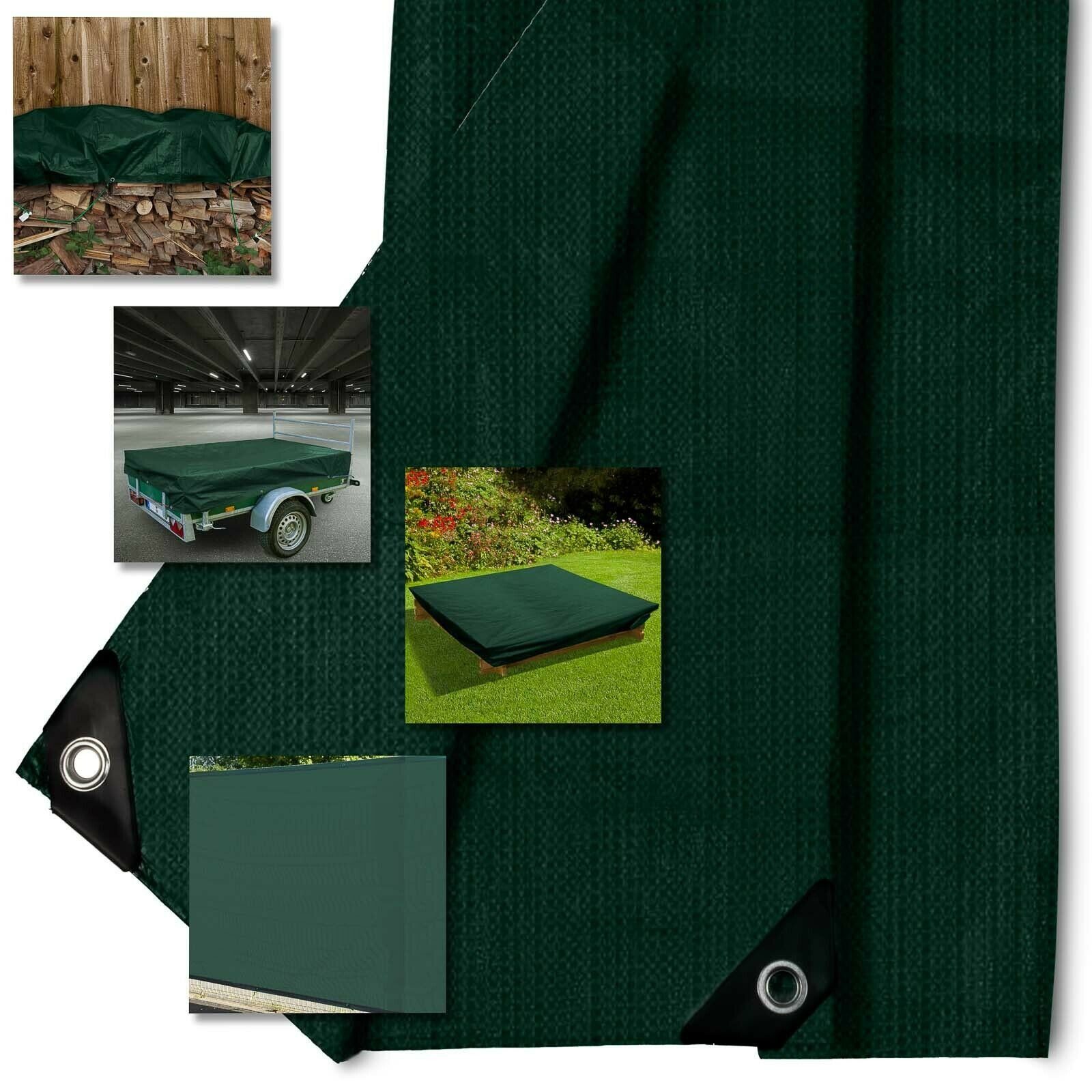 Thumbnail - NYVI Schutzplane Abdeckplane Protect 140g/m² Grün 4x5 m - Wasserabweisende Gewebeplane (Packung, 1-St), Robustes PE Gewe...