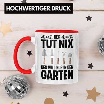 Trendation Tasse Trendation - Der Tut Nix Gärtner Tasse mit Spruch Garten Hobbygärtner Geschenk Lustig