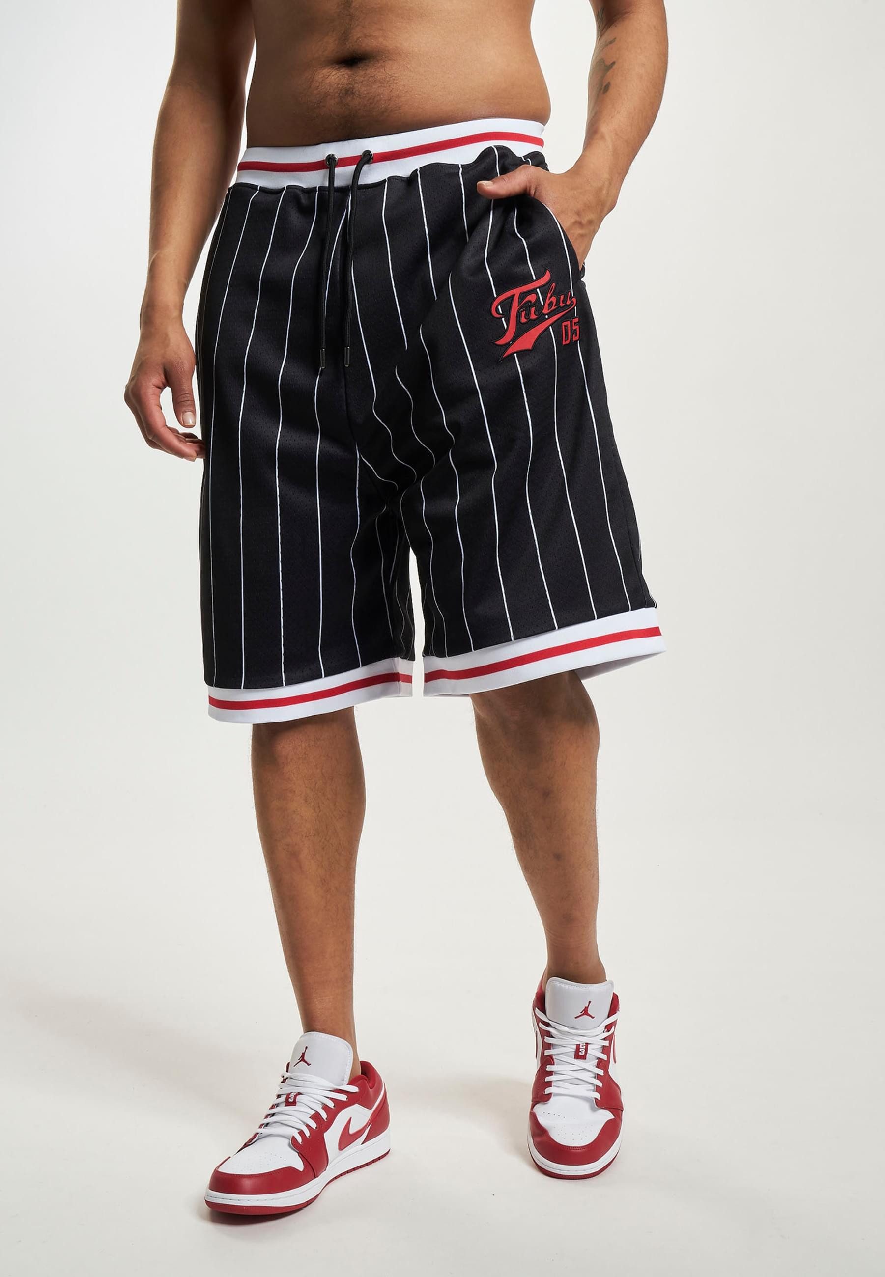 Fubu Шорти Fubu Herren FM231-006-2 FUBU Varsity Pinstriped Mesh Шорти (1-tlg)