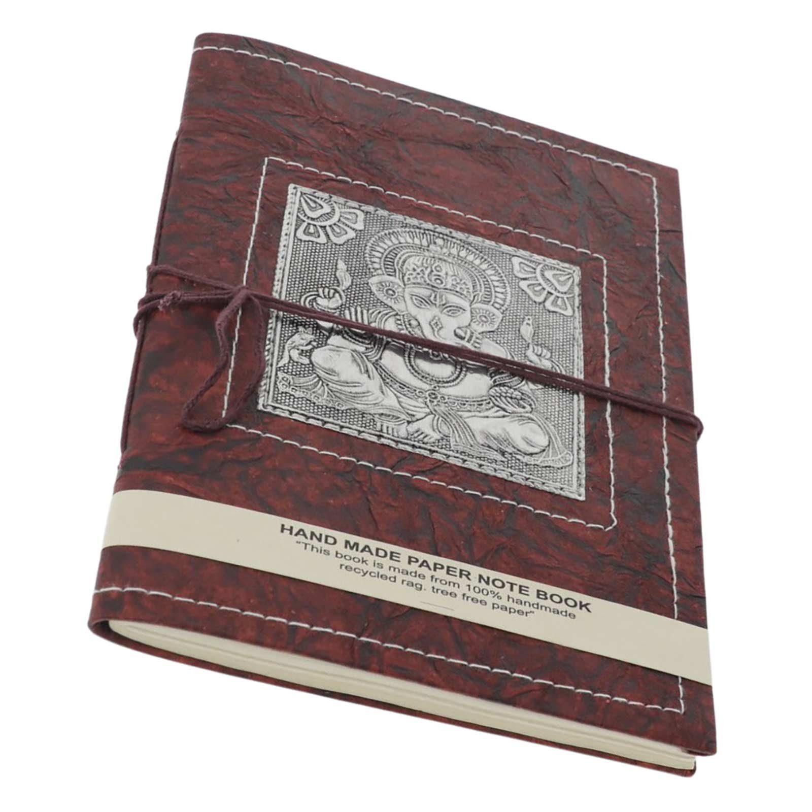 KUNST MAGIE XL Ganesha handgefertigt Tagebuch Poesiealbum 25x18cm Notizbuch Tagebuch UND Lord