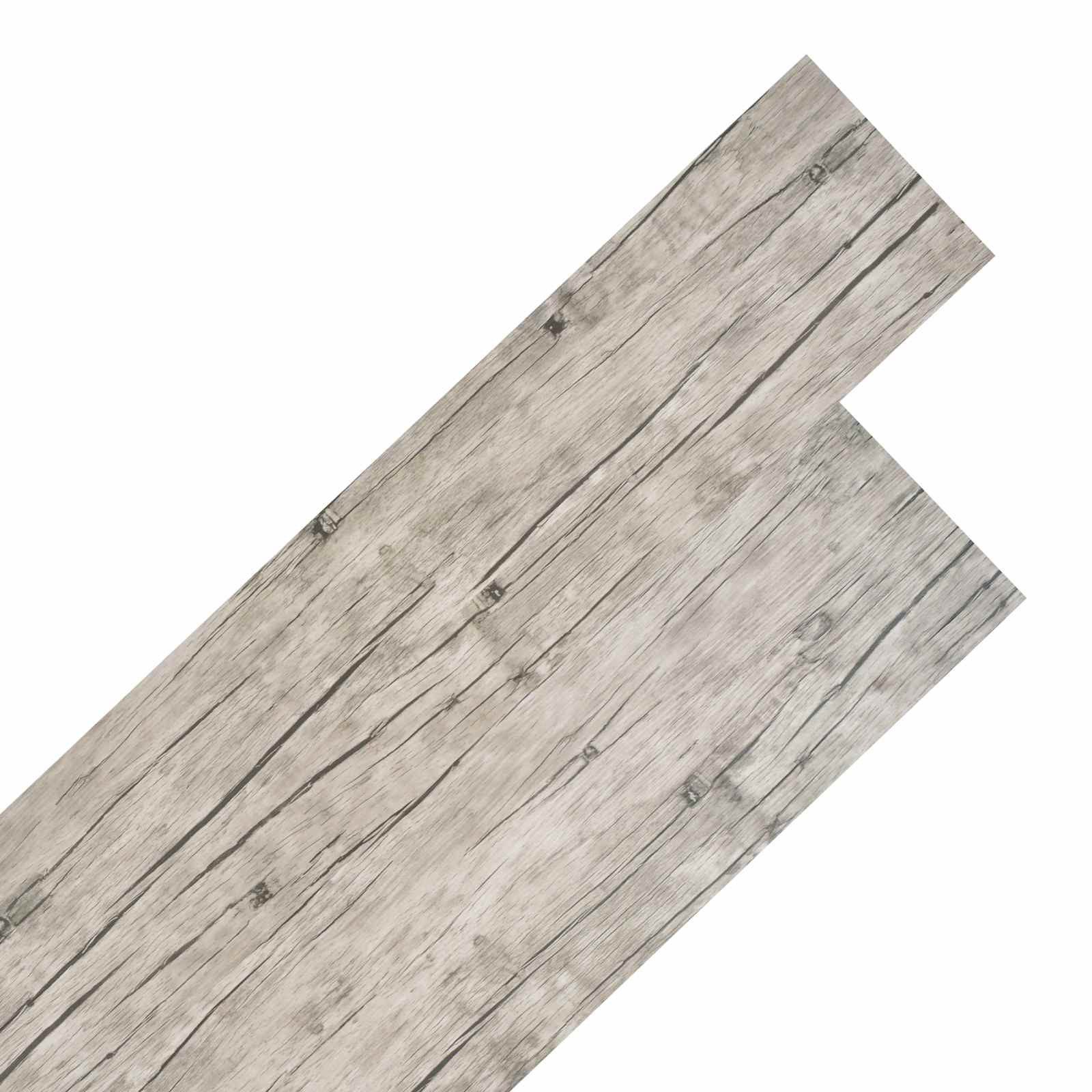 vidaXL Vinyllaminat 5,26 mÂ² Selbstklebende Bodenplanken 18er Set Grau 5,26 m² VinylPVC