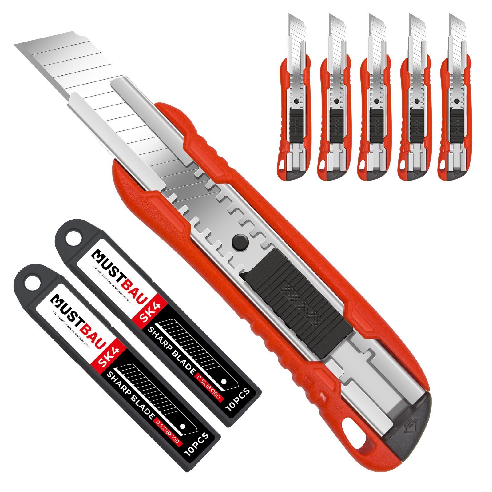 Mustbau Cuttermesser, Taschenmesser Klappmesser mit 20 günstig online kaufen