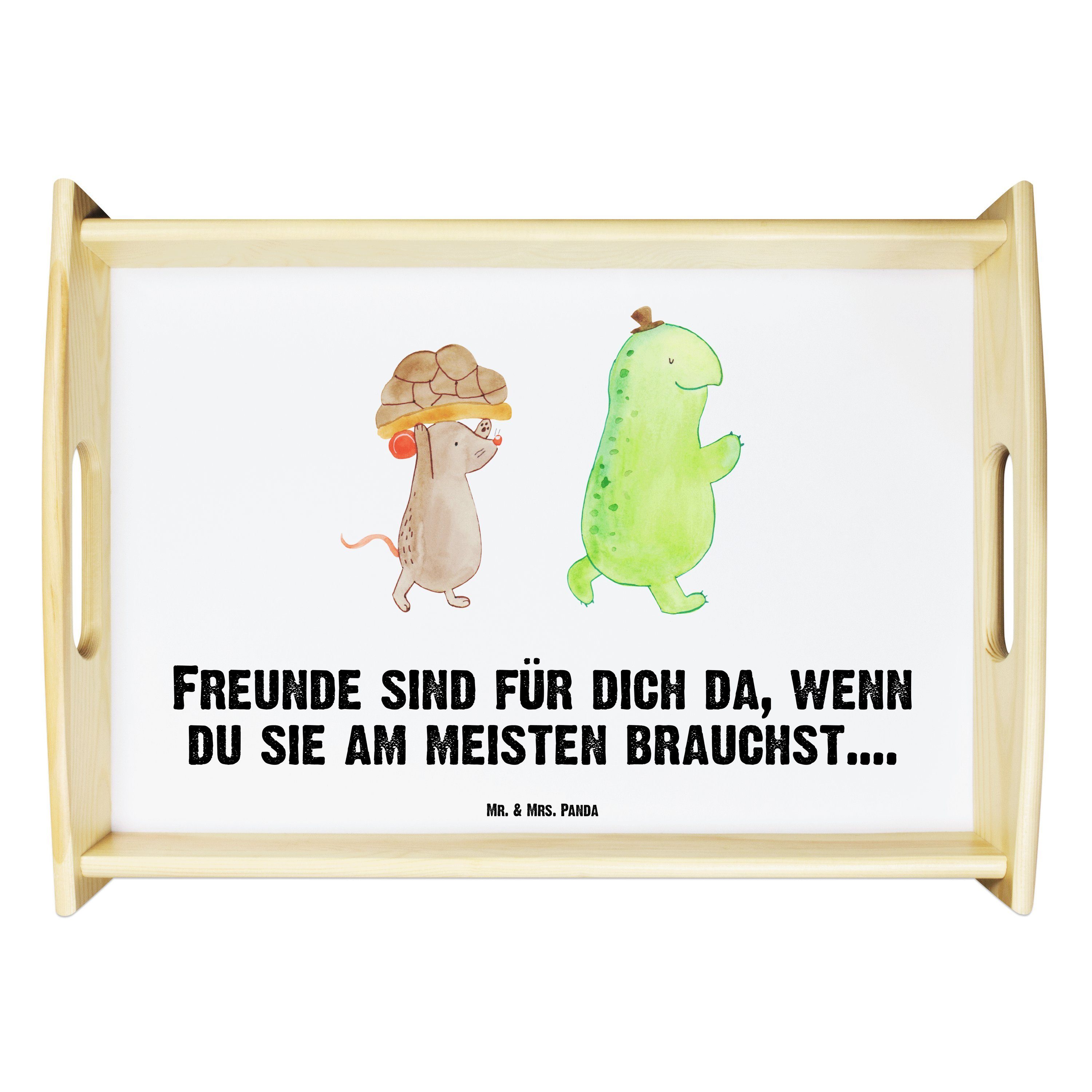 Mr. & Mrs. Panda Tablett Schildkröte & Maus Weiß Geschenk, beste