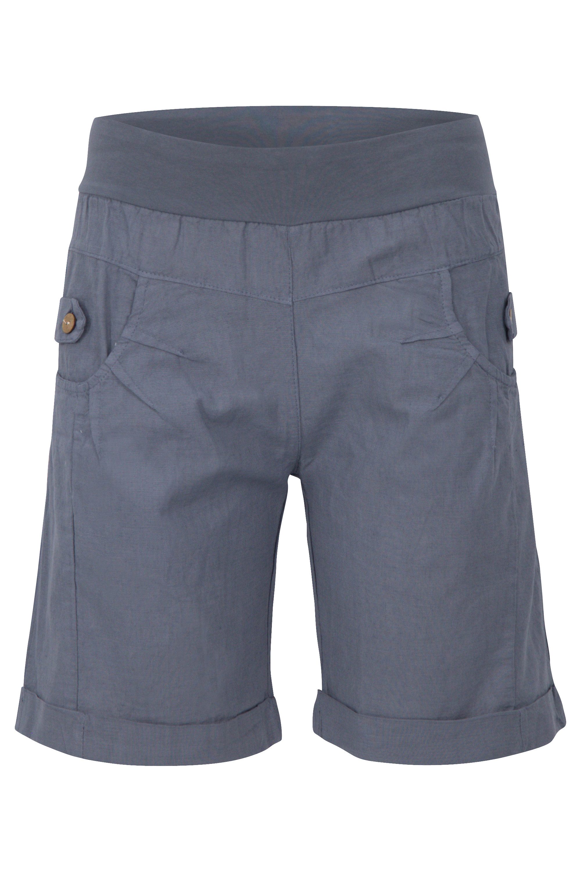 malito more than fashion Leinenhose malito Damen Bermuda aus Leinen, lässige kurze Hose, Shorts für den Bermuda aus Leinen