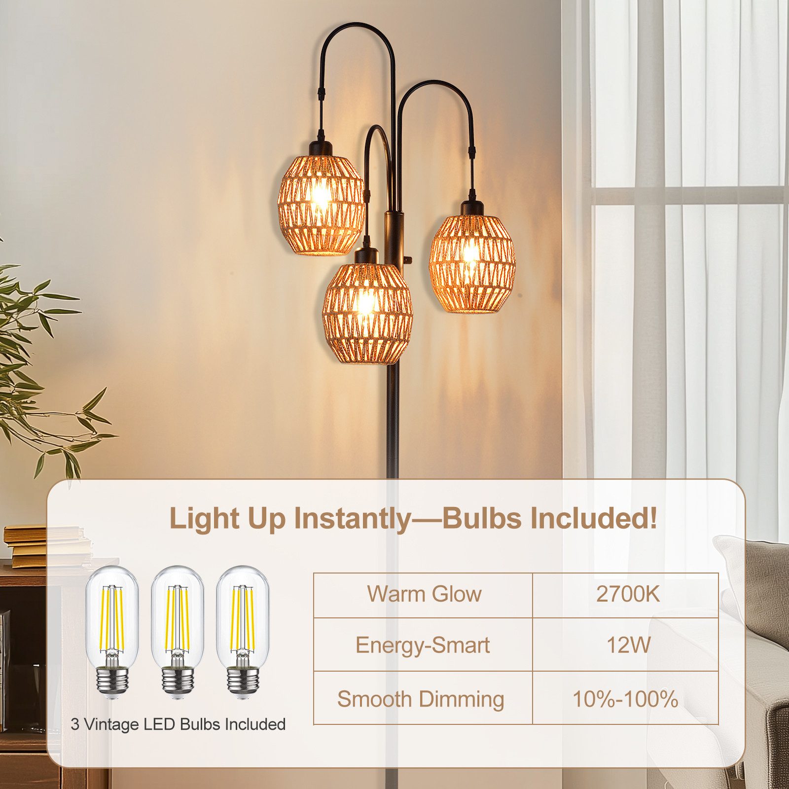Tukrool Stehlampe Stehleuchte verstellbare Bogen Stehlampe70"hoch günstig online kaufen