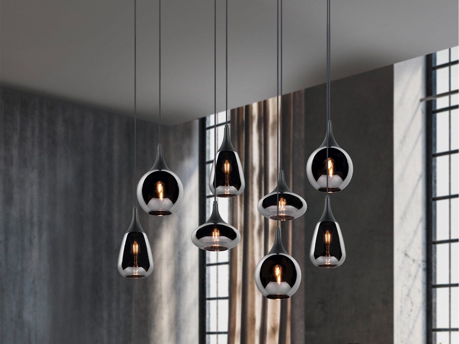 TRIO Leuchten LED Pendelleuchte, LED wechselbar, Warmweiß, große ausgefalle günstig online kaufen