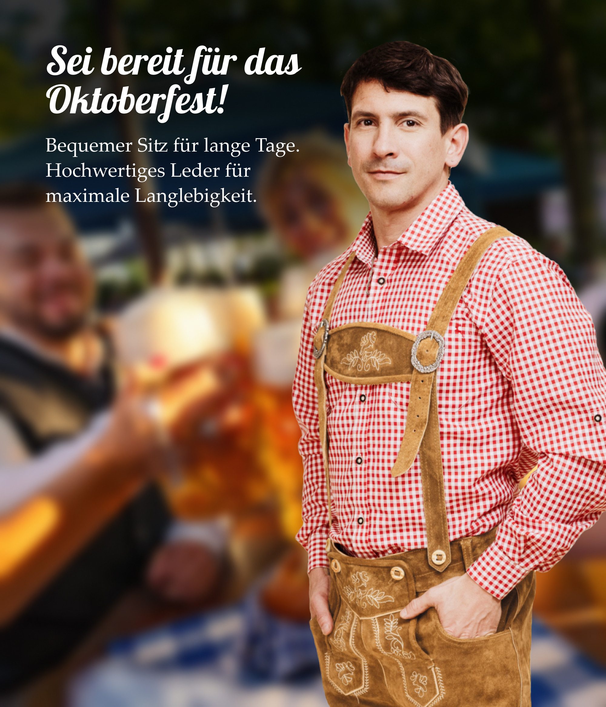 HOFGLANZ Trachtenlederhose Herren Lederhose, traditionelle Trachtenhose günstig online kaufen