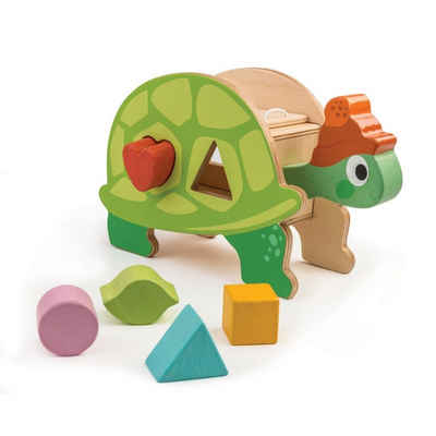 Tender Leaf Toys Lernspielzeug Sortierspiel Schildkröte Steckwürfel Holzspielzeug