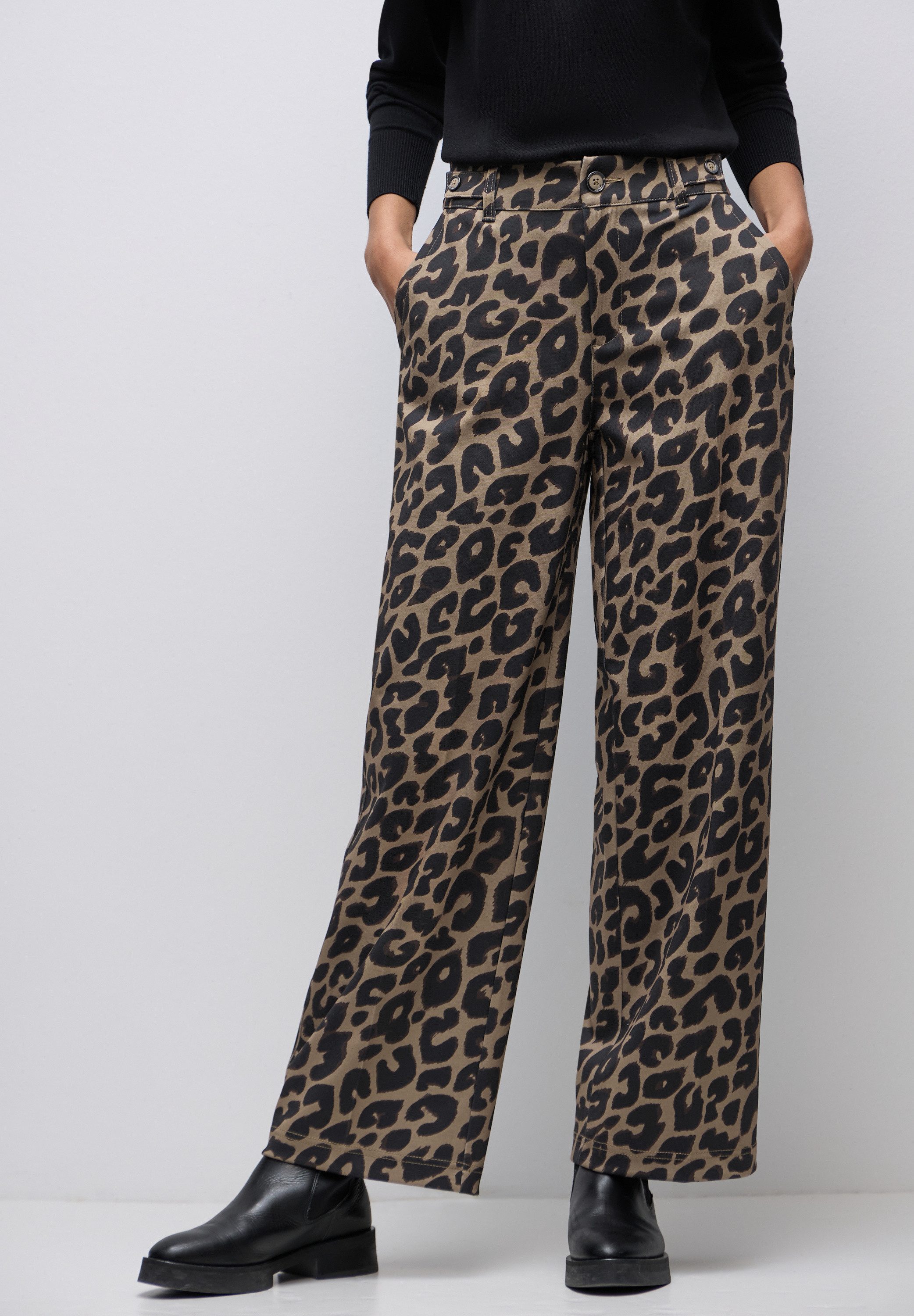 STREET ONE Stoffhose High Waist