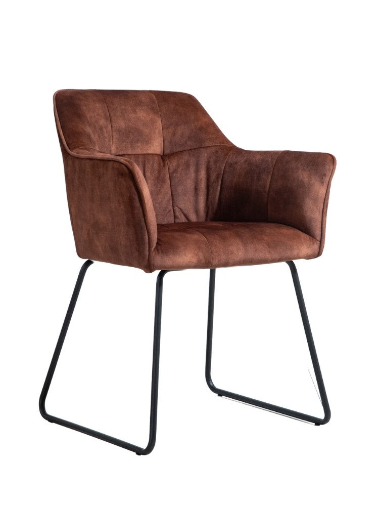 WOLF MÖBEL Esszimmerstuhl SEBA Stuhl Kipper cognac (60x61x85), SEBA Stuhl Kipper cognac