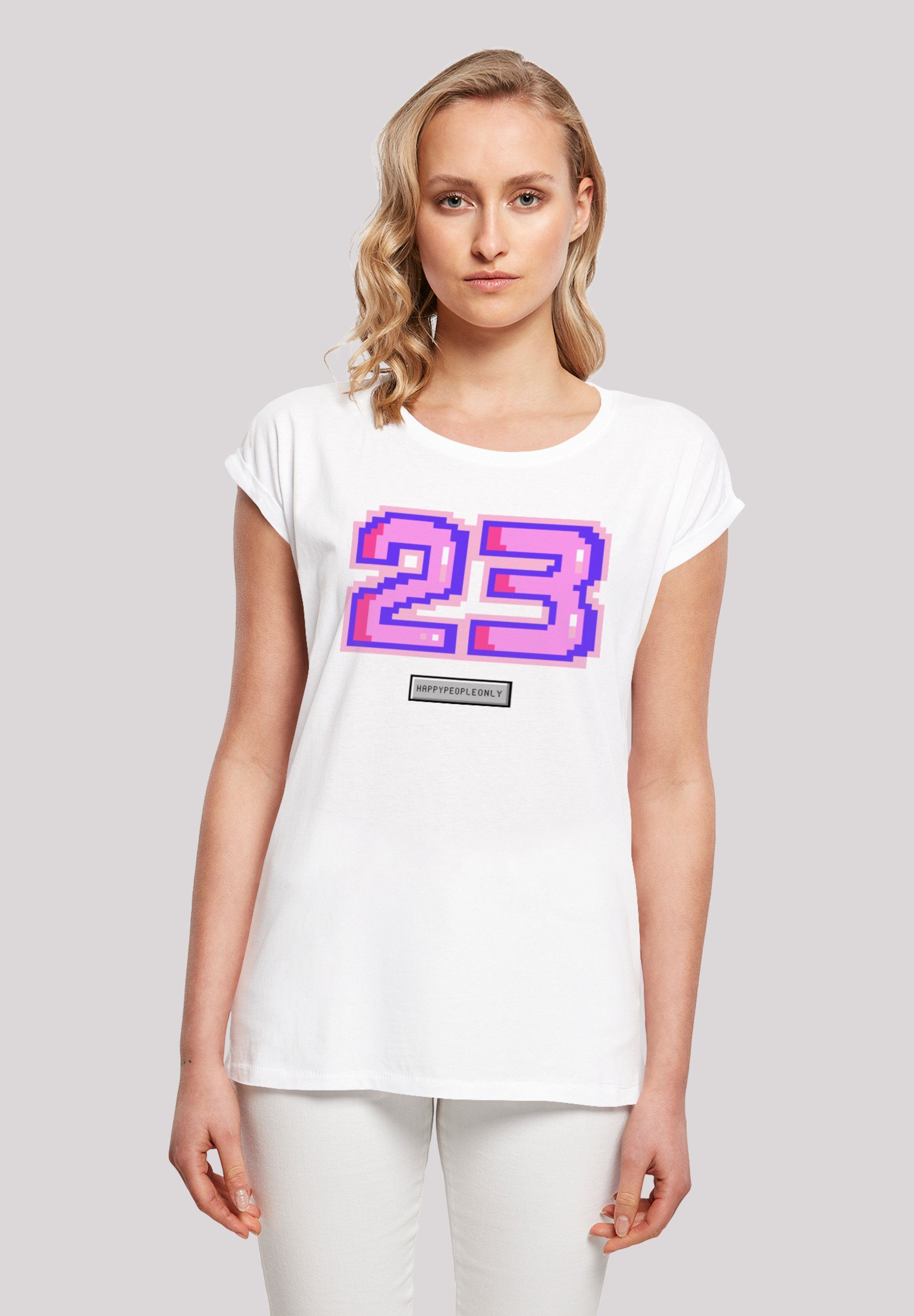 F4NT4STIC T-Shirt Pixel 23 Print pink