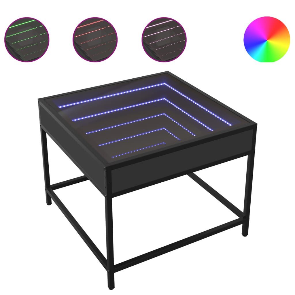 vidaXL Couchtisch Couchtisch mit Infinity-LED Schwarz günstig online kaufen