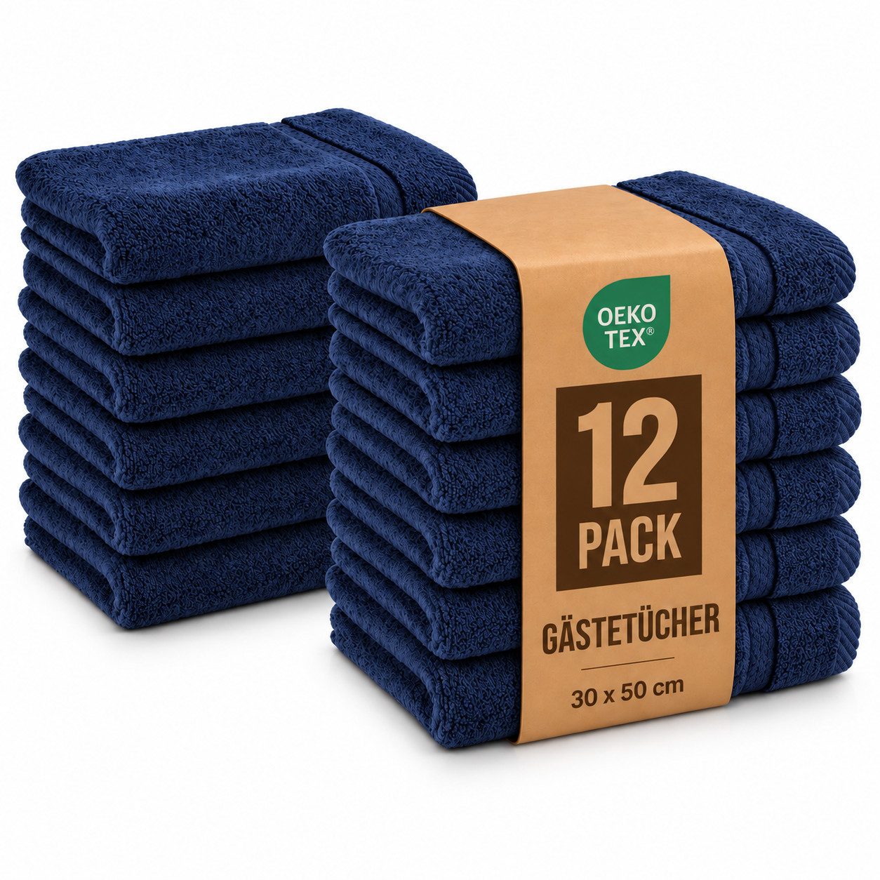Komfortec Gästehandtücher Set aus 100% Baumwolle, (12-St)