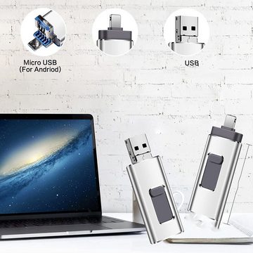 GelldG USB-Stick 64 GB 4 in 1 USB-Stick (Lesegeschwindigkeit 25,00 MB/s)