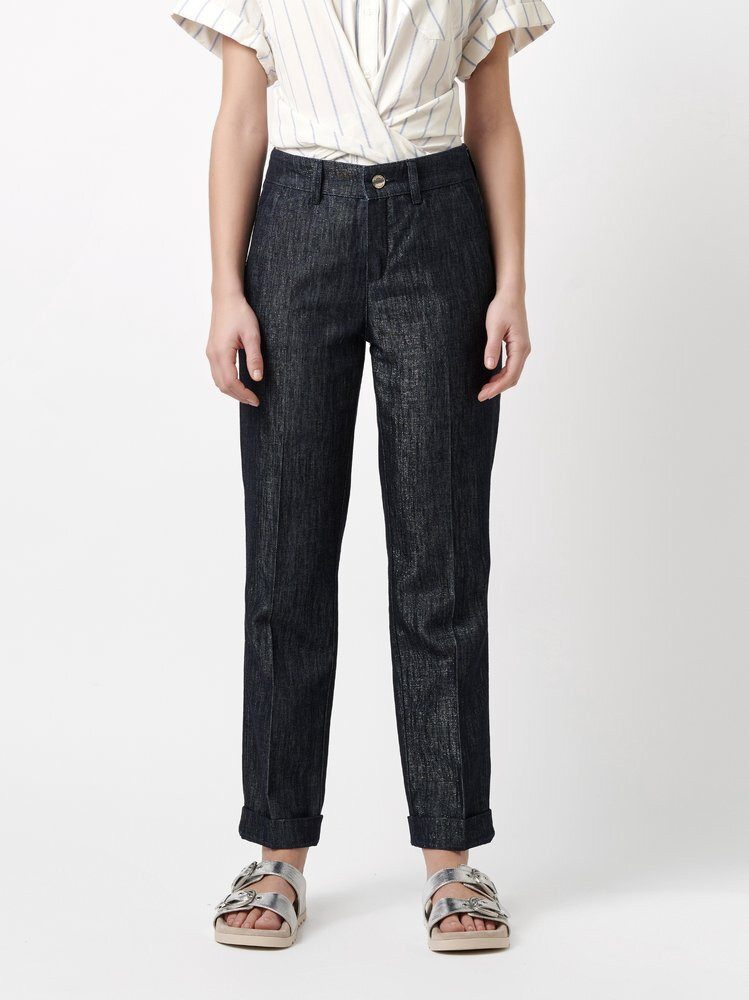 ROSNER Ankle-Jeans May_295 (1-tlg) mit edlem Glanz