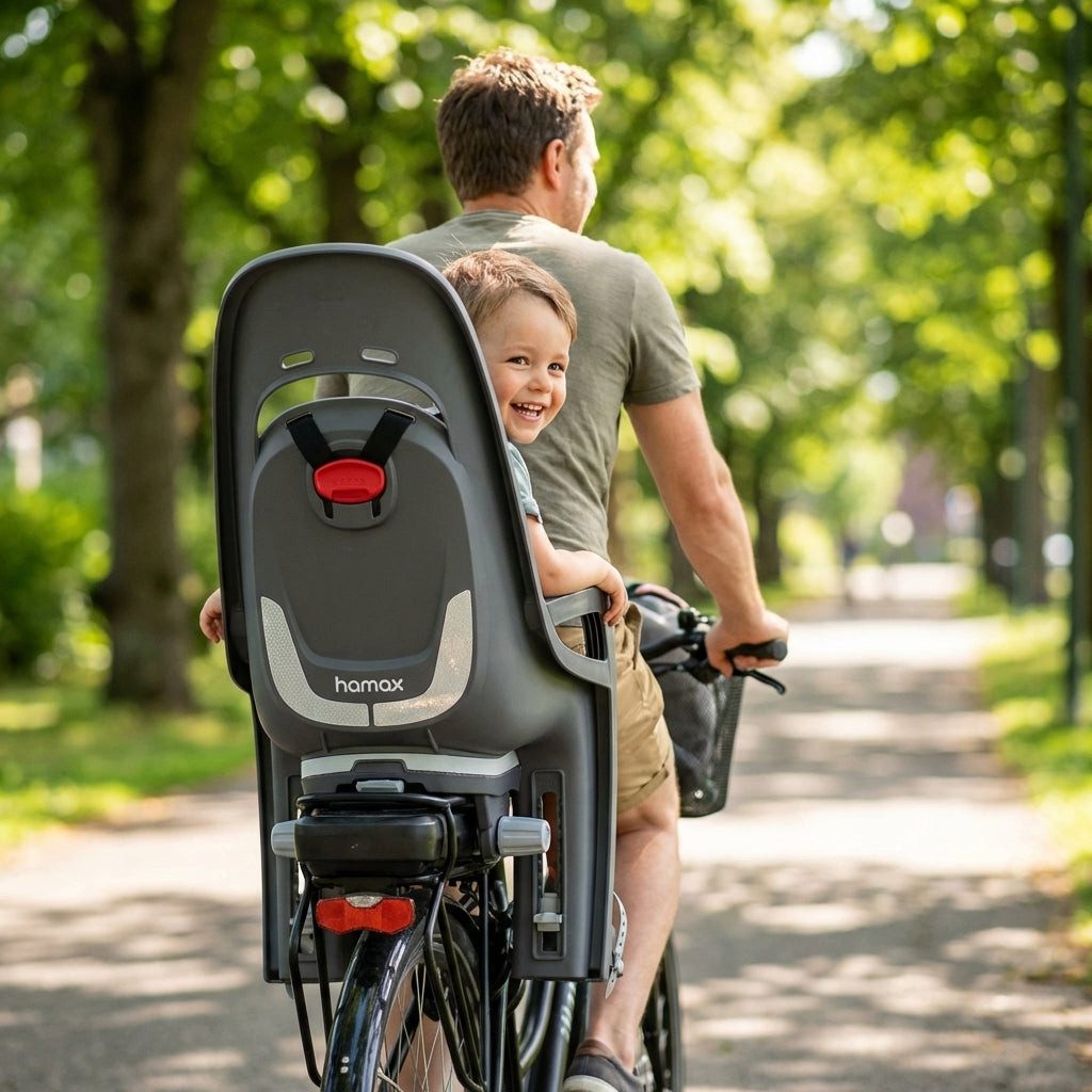 Hamax Fahrradkindersitz Kindersitz Hamax Zenith Relax grau/schwarz, Befestigung Gepäckträger