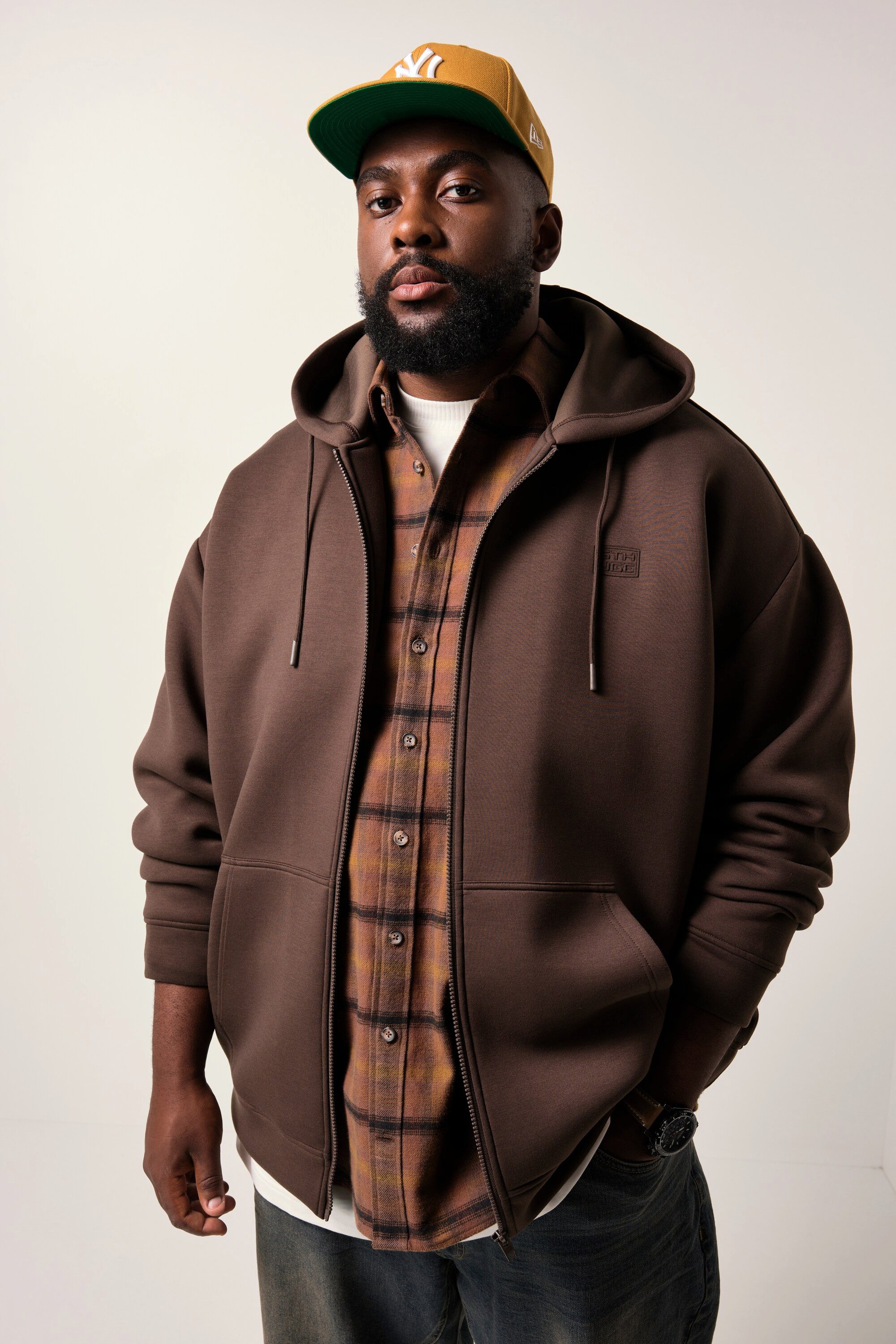 STHUGE Sweatshirt STHUGE Scuba-Jacke Kapuze Kängurutasche bis 8 XL günstig online kaufen