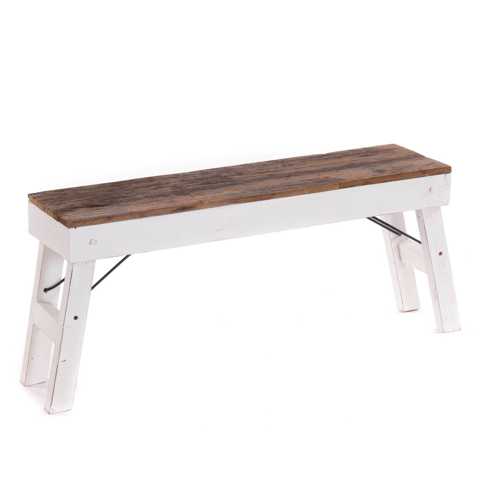 DESIGN DELIGHTS Sitzbank KÜCHENBANK "ALDO", faltbar, 112x48x28 cm (LxHxB), Holzbank, 06 weiß