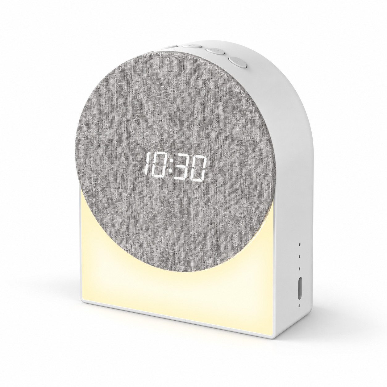 Lisabonde Nachttischlampe Tischuhr mit Bluetooth Lautsprecher & Nachtlicht LED, LED, Warmweiß, 3-in-1 Funktion, Bluetooth 5.0