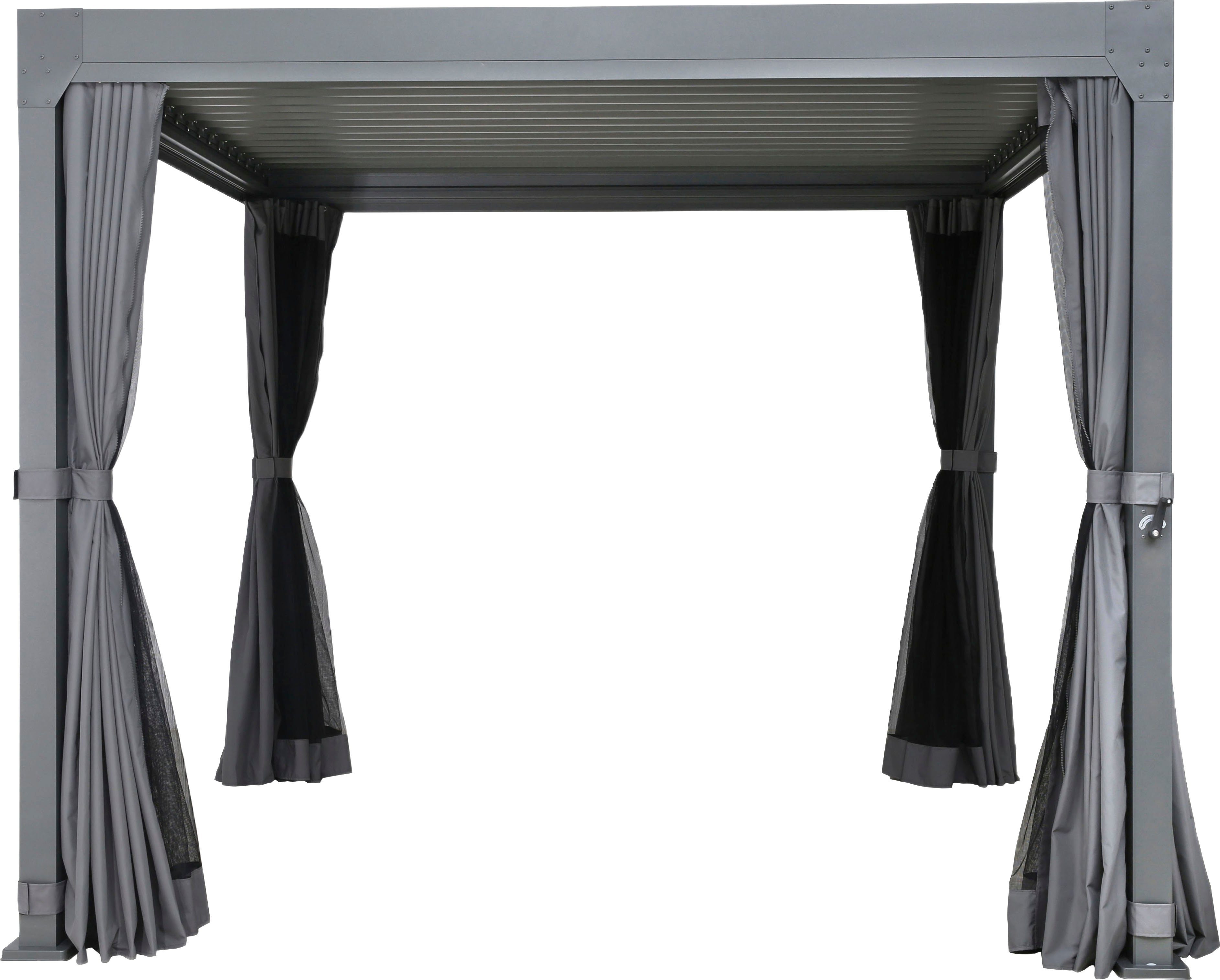 KONIFERA Pavillon Palma, mit 8 Seitenteilen, Pergola, mit Lamellendach