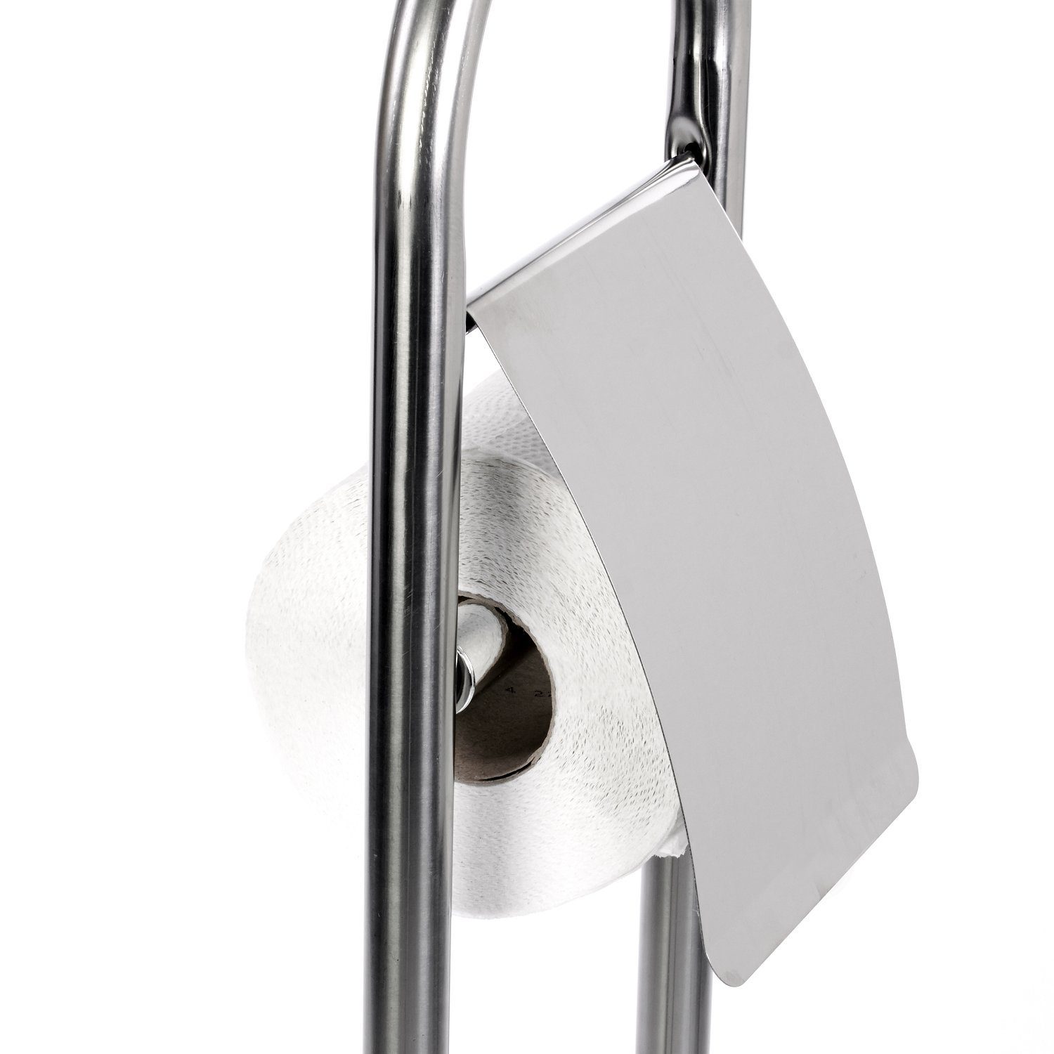 MSV Toilettenpapierhalter WC Standgarnitur 2in1 Edelstahl, günstig online kaufen