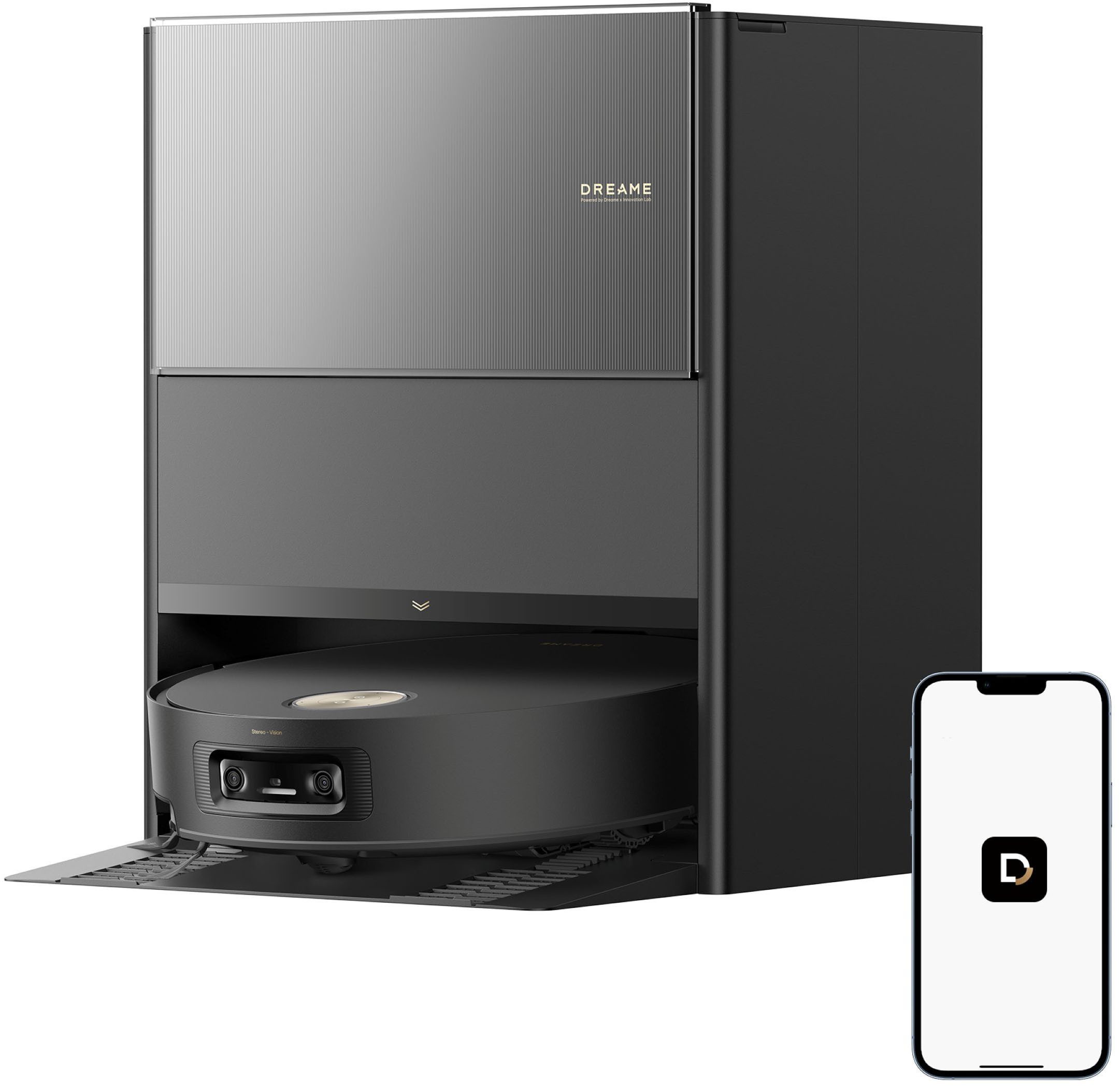 Dreame Saugroboter mit Wischfunktion Aqua10 Ultra Roller Complete, 600 W, mit Beutel, Warmwasser-Wischsystem, Rollenmopp, überwindet Hindernisse, 30.000 Pa