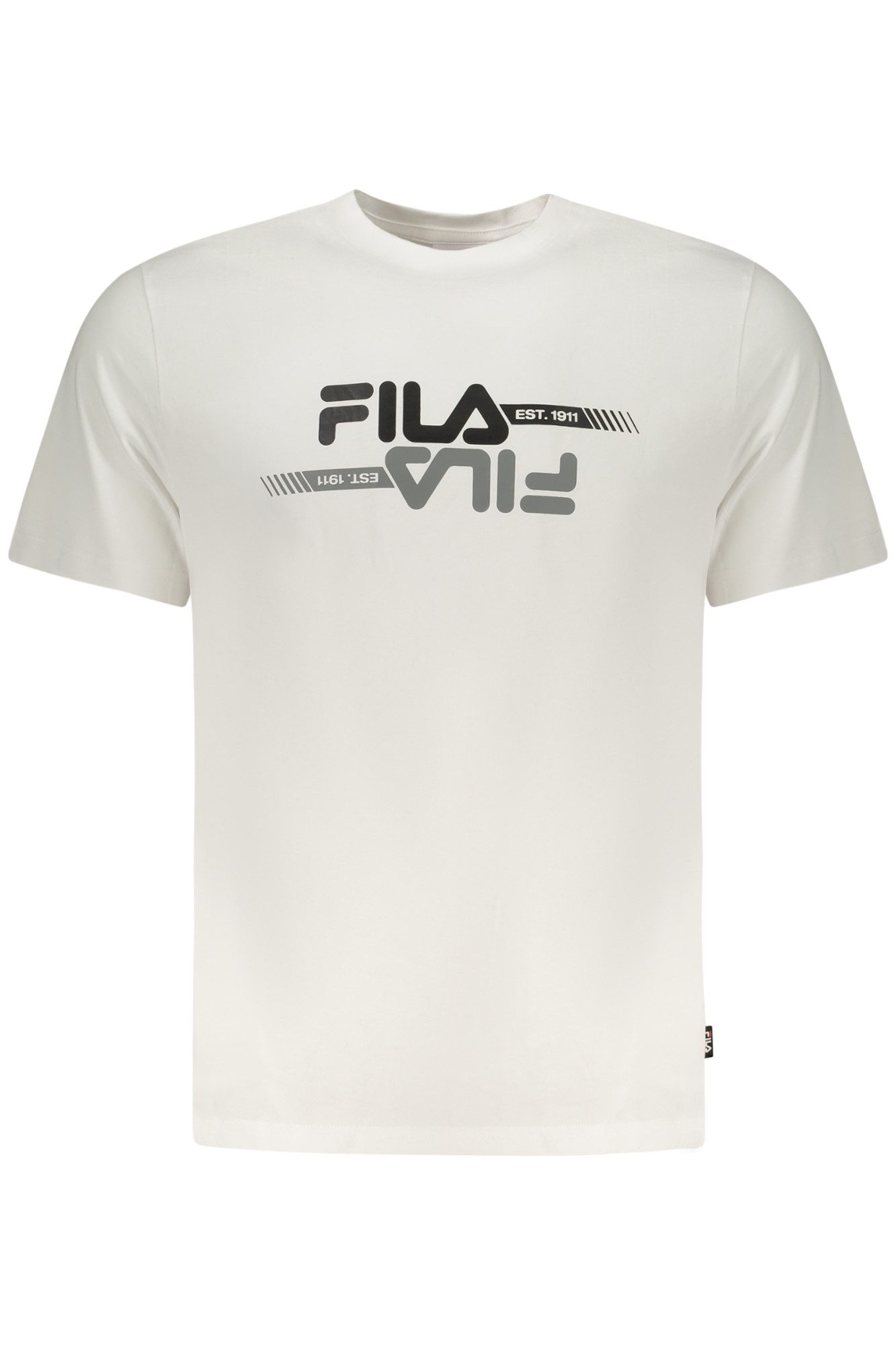 Fila T-Shirt Herren T-Shirt Weiß Kurzarm Regular Fit mit Druck