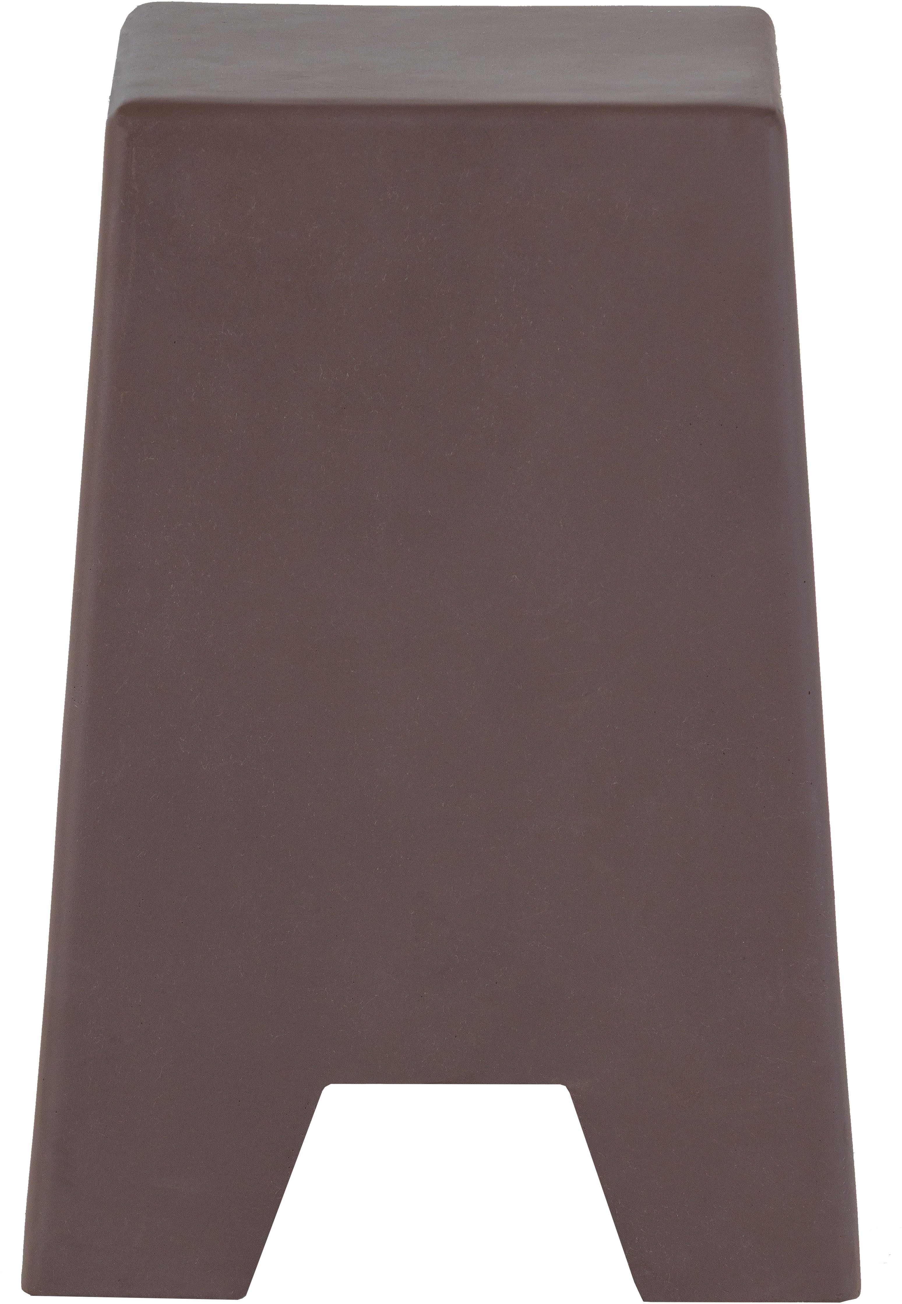 WOOOD Beistelltisch Zina aus Fiberclay mit kompakter Form B 36 x T 36 x H 51 cm, Glasfaser-Ton-Verbund mit Betonoptik, vormontiert geliefert
