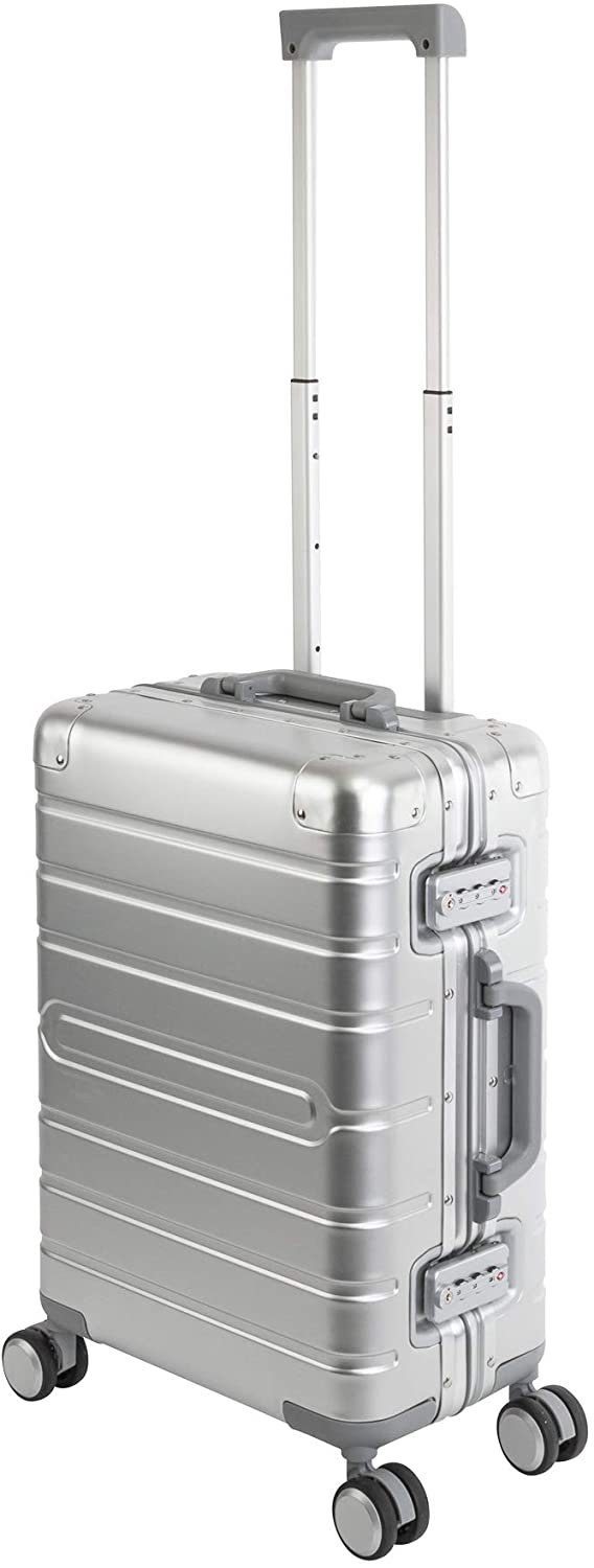 Travelhouse Hartschalen-Trolley Oslo, 4 Rollen, Aluminium Hartschale TSA Zahlenschloss Schnappverschluss