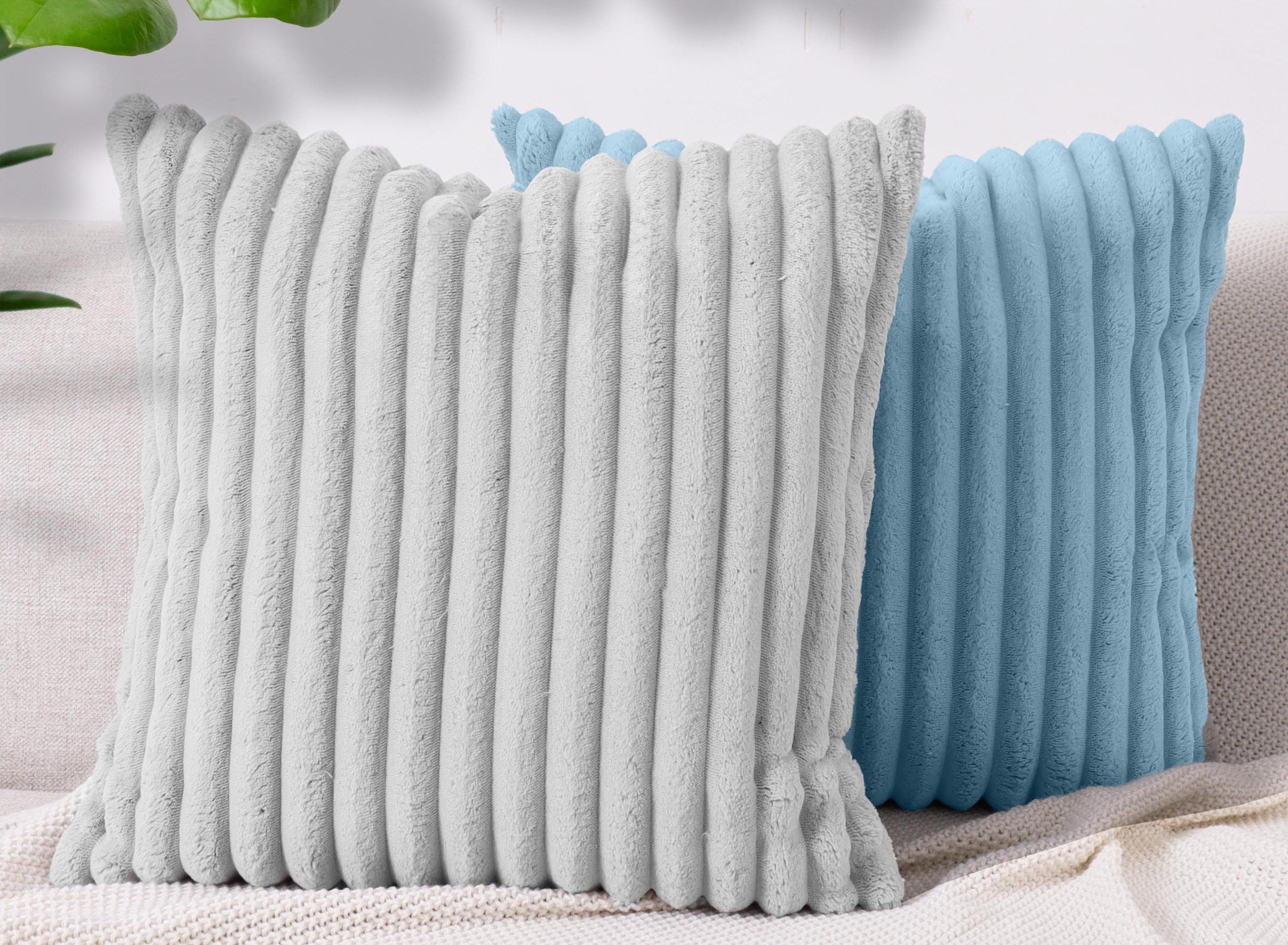 Amilian Dekokissen 2er Set - Zierkissen mit Füllung; Sofakissen; Couchkissen, (2 Stück), 50x50 cm, Dekokissen mit Füllung und Bezug; Wohnkissen