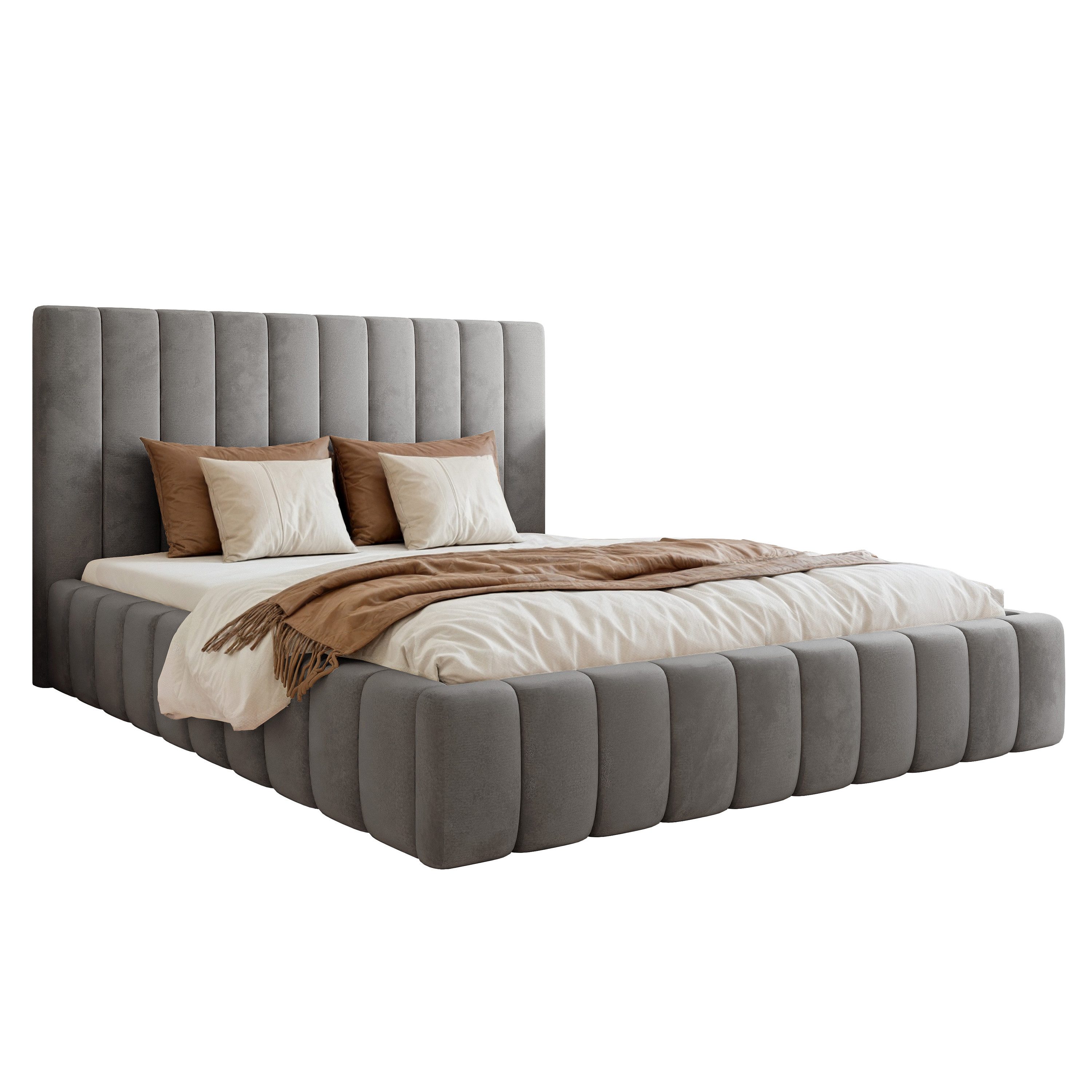 Goldstoff Polsterbett Luxuriöses Schlafzimmerbett mit elegantem günstig online kaufen