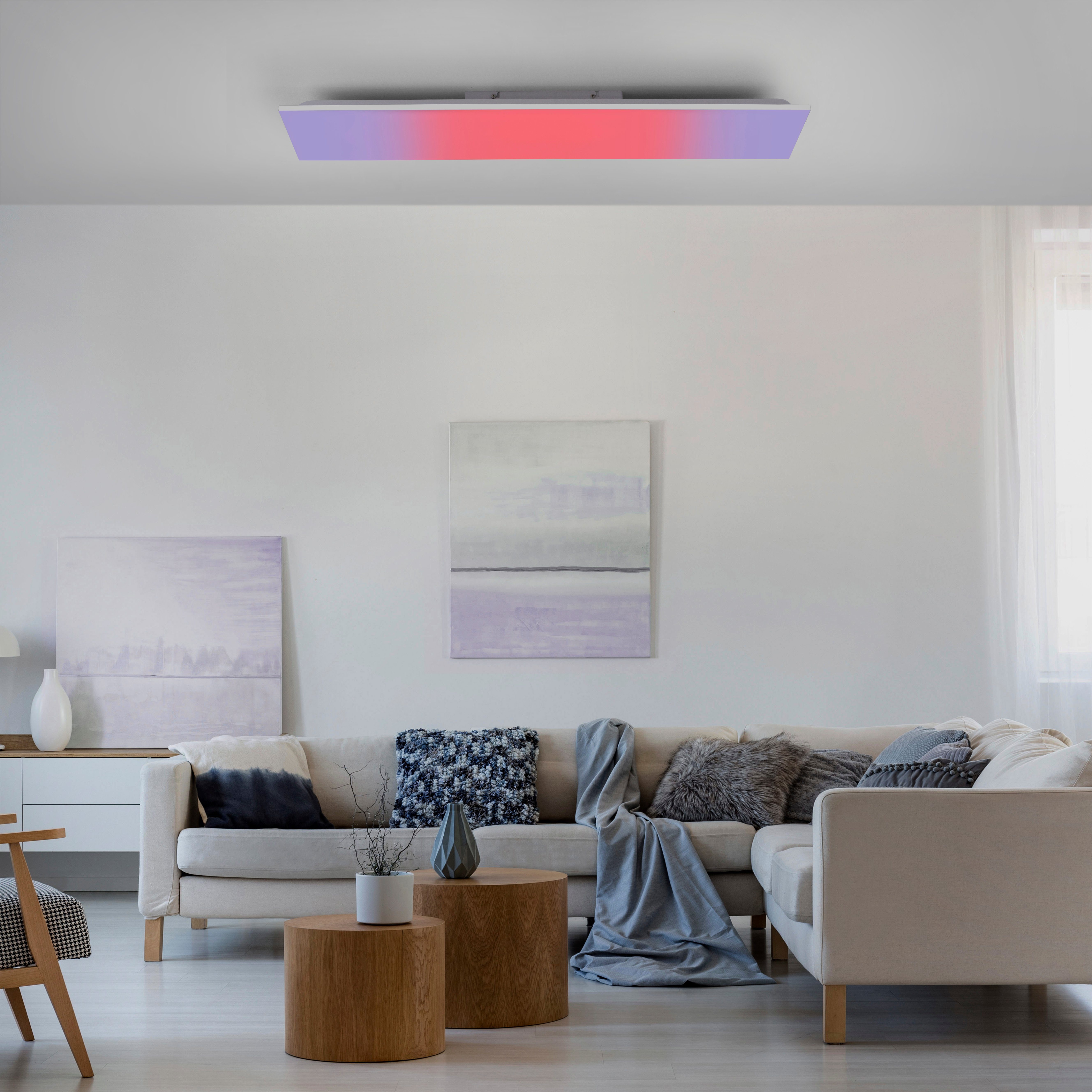 dimmbar Infrarot vom Netz, über Trennung Deckenleuchte CCT nach - - white, LED inkl., Fernbedienung, Memory, - Fernbedienung, warmweiß Infrarot fest Direkt über über RGB+tunable Leuchten dimmbar, Fernbedienung, Fernbedienung, YUKON, CCT integriert, kaltweiß, inkl.