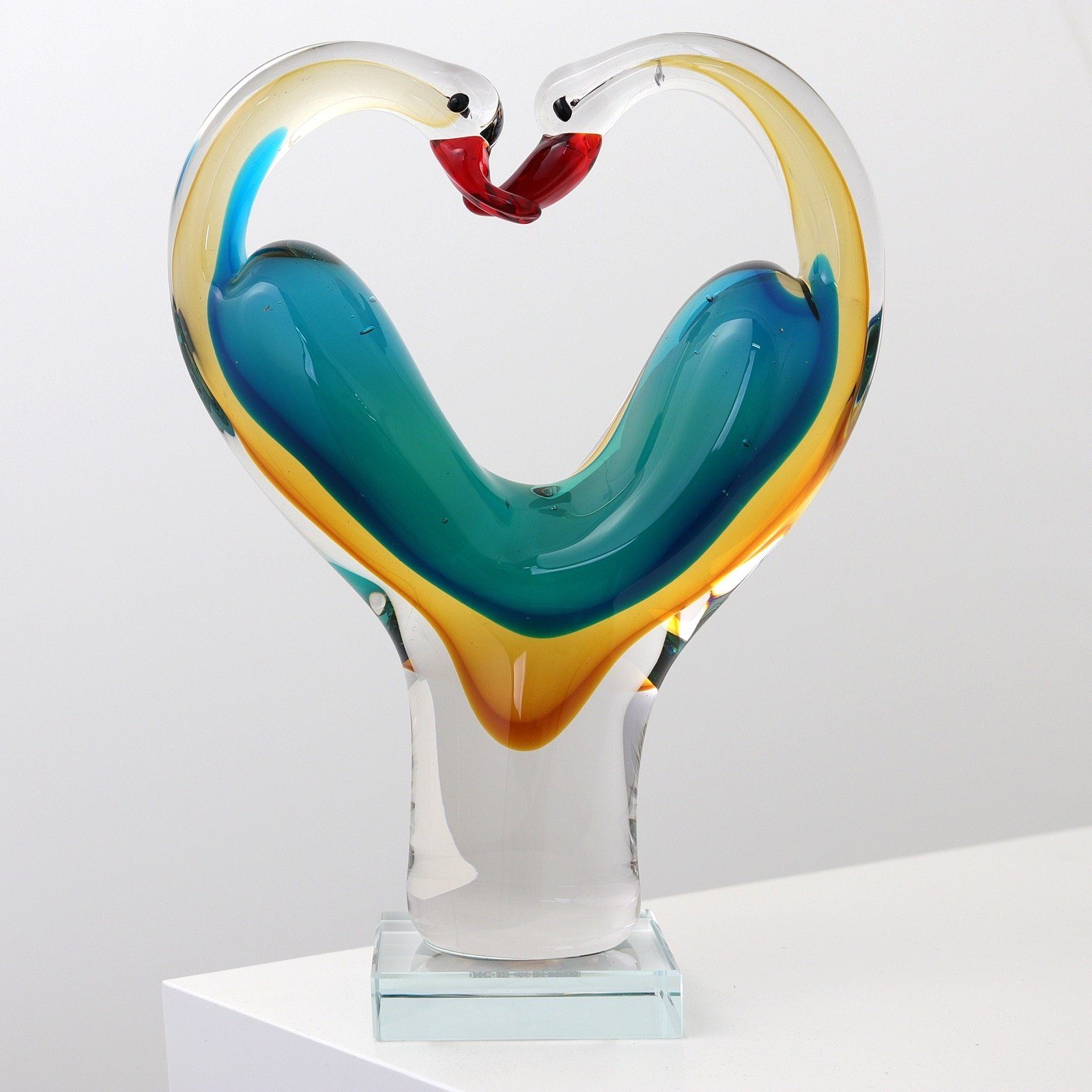 Skulptur Hochz Glasfigur Liebe Paar Dekofigur Aubaho Liebespaar Glasskulptur Figur Glas