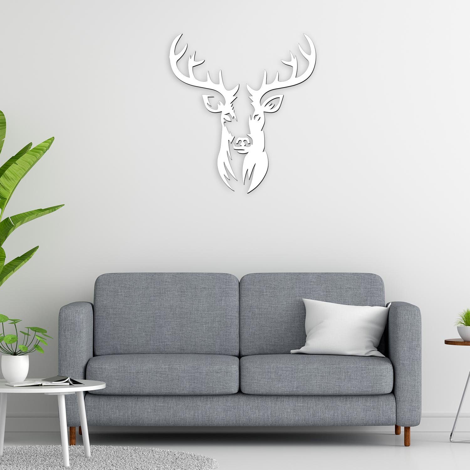 Namofactur Wanddekoobjekt XXL Hirsch Kopf Motiv, Holz Deko (2-teilig), Wand günstig online kaufen