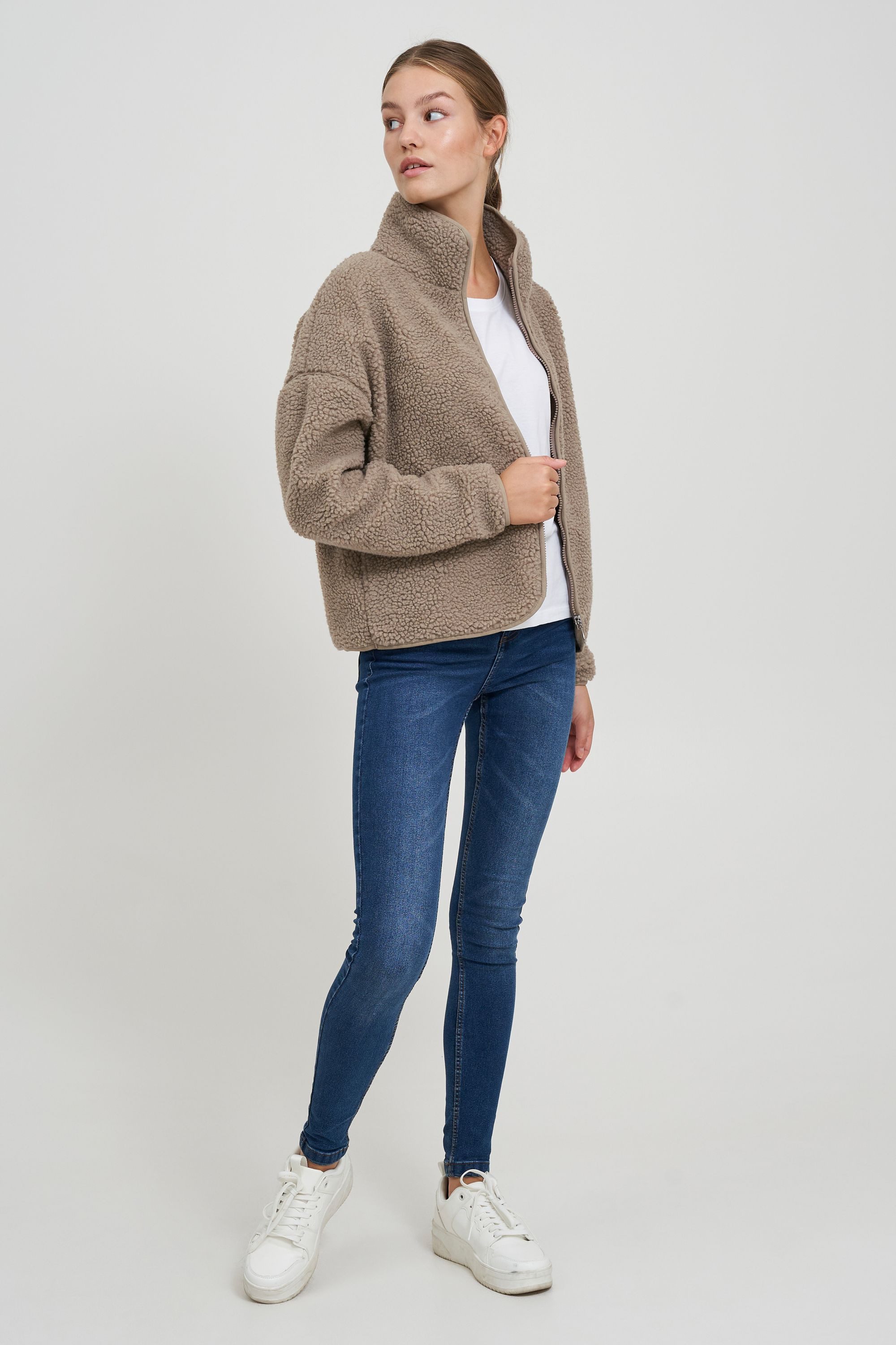 OXMO Plüschjacke OXTonje Teddyjacke mit Stehkragen günstig online kaufen