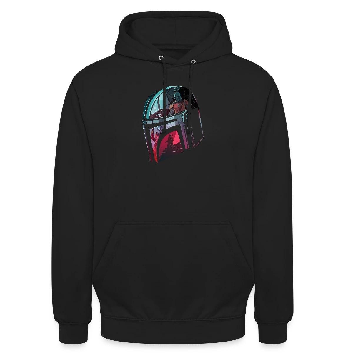 Spreadshirt Hoodie Star Wars: Mandalorian Verspiegelter Helm Unisex Hoodie (1-tlg)
