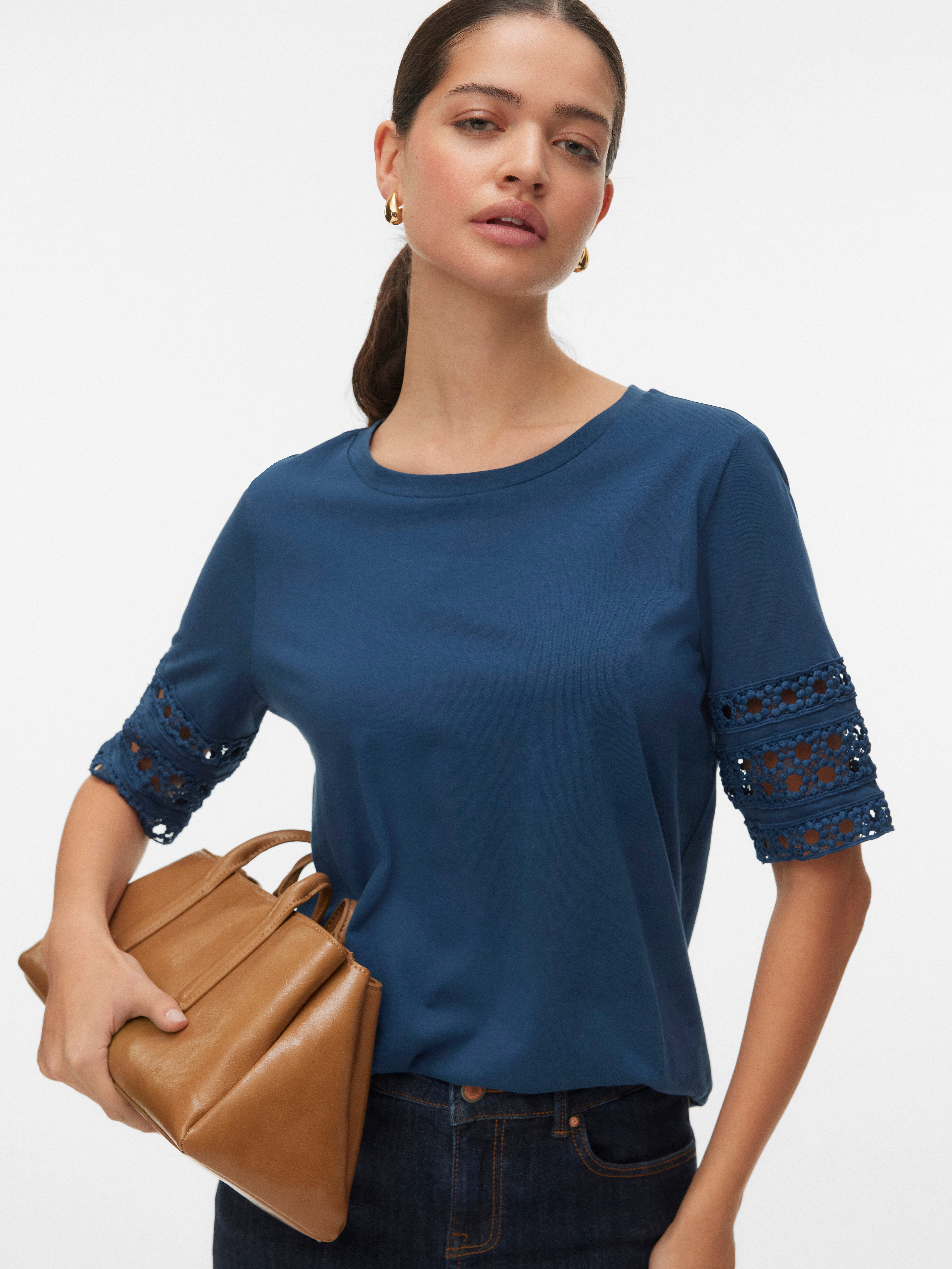 T-Shirt VMIVACY 2/4 O-NECK TOP JRS BTQ