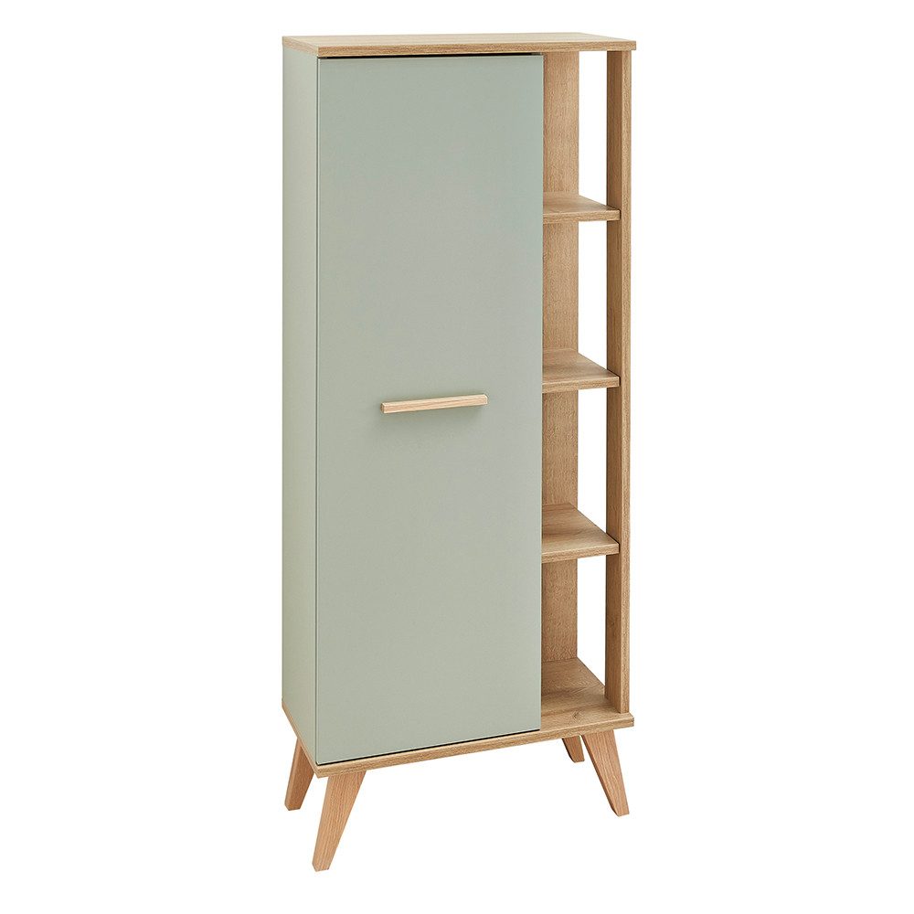 Lomadox Midischrank NANNING-66 Riviera Eiche Nb. mit Salbei Nb. 50,5/128/33 cm