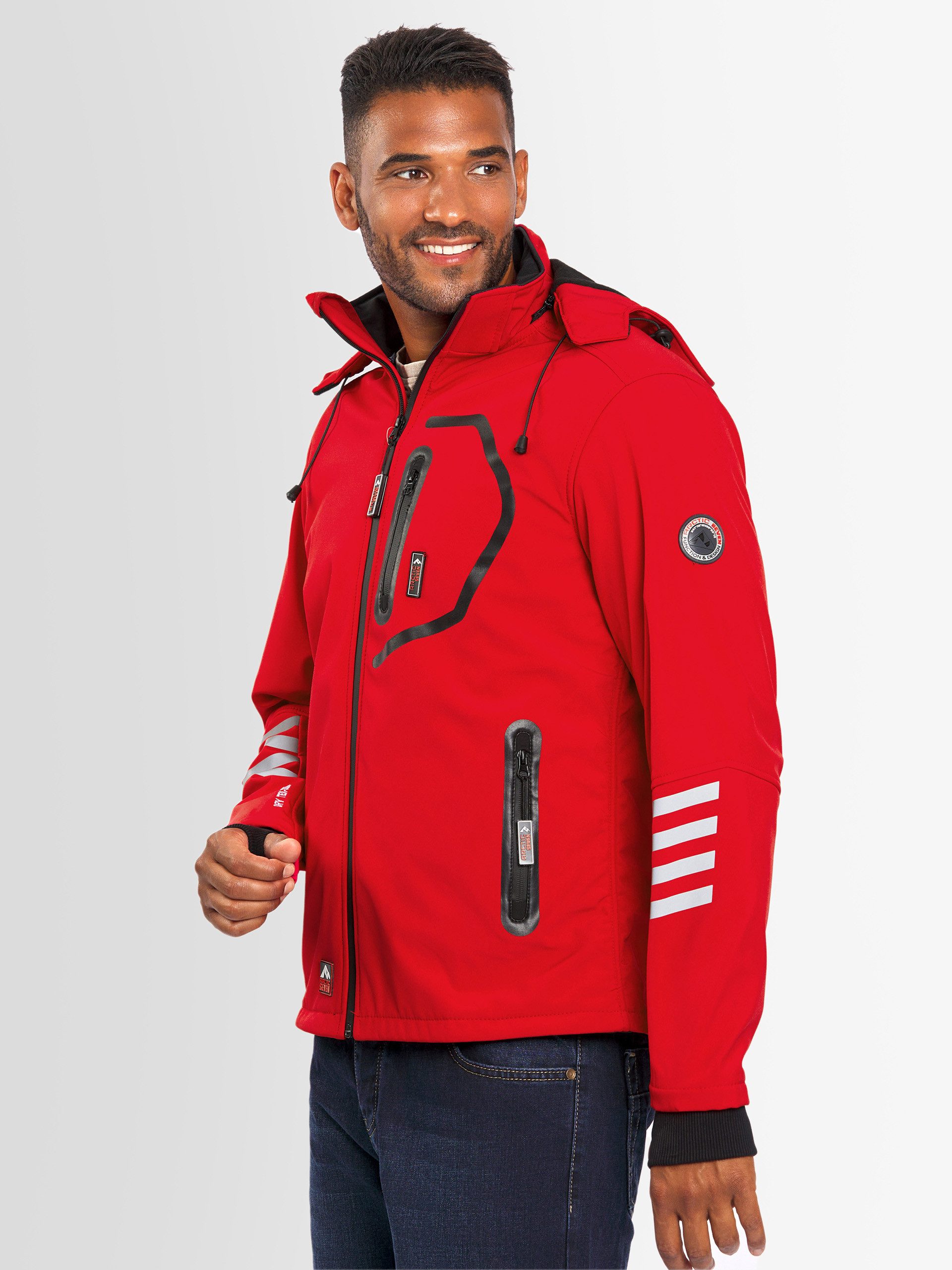 Arctic Seven Softshelljacke ASColori Outdoorjacke mit abnehmbarer Kapuze