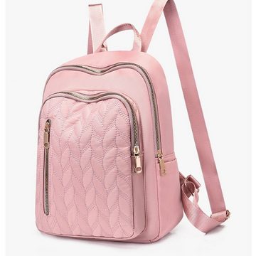 FIDDY Cityrucksack Mini-Rucksack für Frauen, Nylon-Damen-Rucksack Geldbörse, lässiger leichter Tagesrucksack