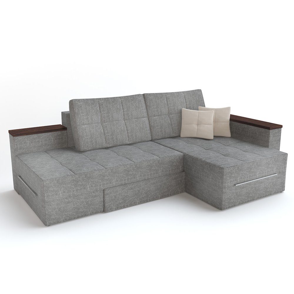 VitaliSpa® Ecksofa, Grau/Grau, 160 x 240 günstig online kaufen