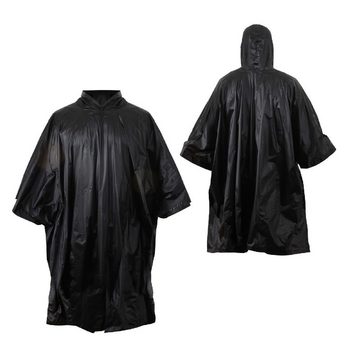 BENSON Taschenregenschirm 2 x Poncho langlebig schwarz Regenjacke